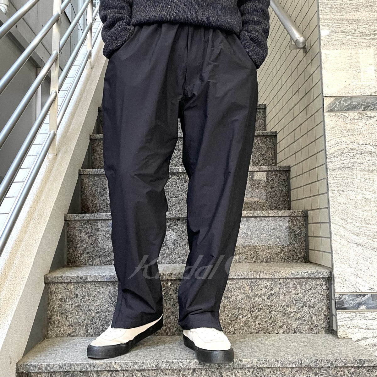 20AW NYLON TRACK PANTナイロンテーパードトラックパンツ 裏地裏起毛