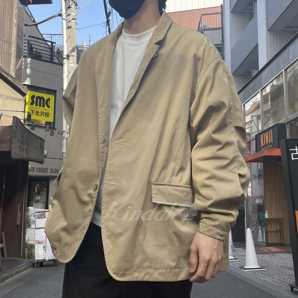 DAIWA PIER39 22SSTech Loose 2B Jacket Twill ナイロンツイルオーバーサイズジャケット 古着・中古-2枚目のアイテム画像