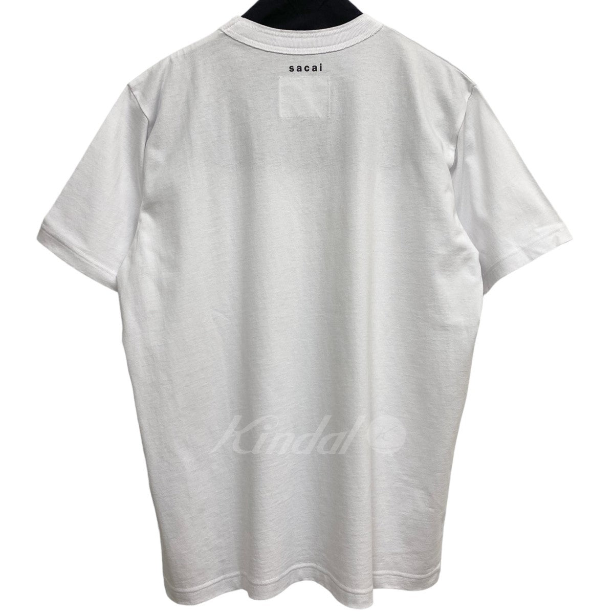 sacai×KAWS 21SS Flock Print T-ShirtロゴTシャツ 古着・中古-2枚目のアイテム画像