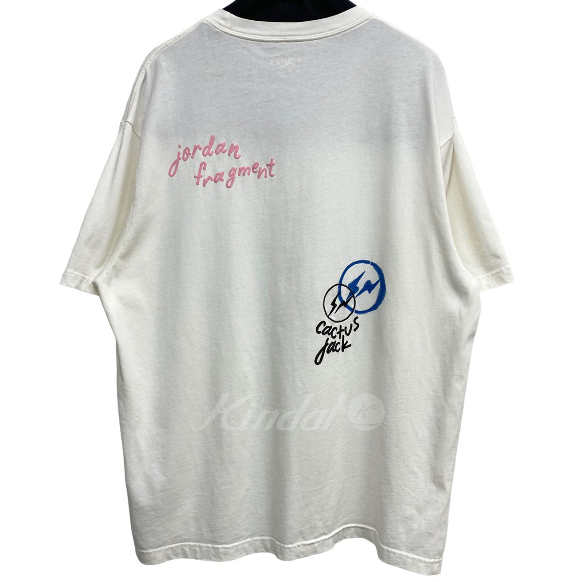 NIKE×FRAGMENT(Hiroshi Fujiwara)×Travis Scott M JORDAN TSF SS TEEジョーダン プリント刺繍ペイントTシャツ オフホワイト サイズ 14｜【公式】カインドオルオンライン ブランド古着・中古通販【kindal】