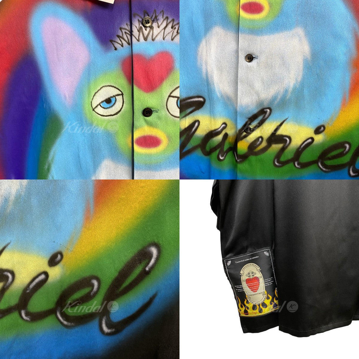 TENDER PERSON(テンダーパーソン) 23SS AIRBRUSH GABRIEL SILK SHIRTエアブラシガブリエルシルクシャツ