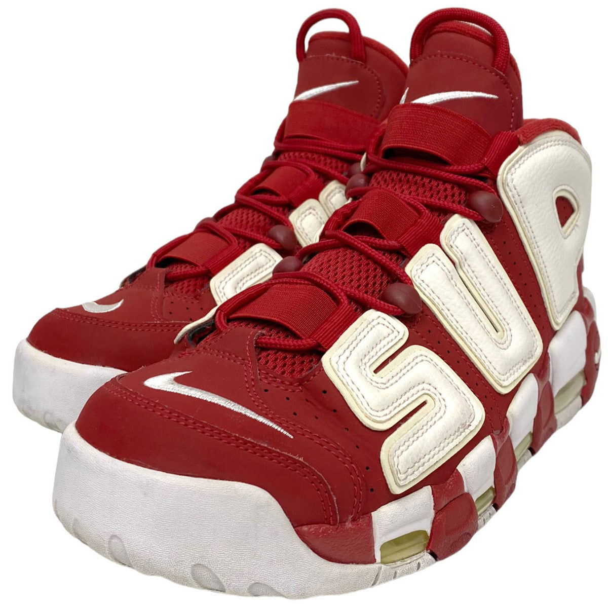 AIR MORE UPTEMPO White／Redアップテンポ モアテンスニーカー靴