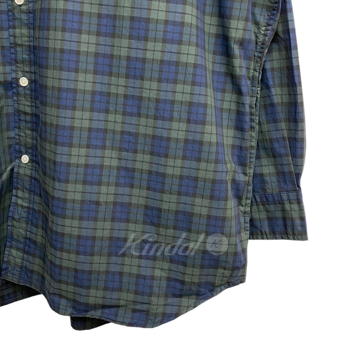 23AW BLACKWATCH SHIRTオーバーサイズサイドポケットチェックシャツ