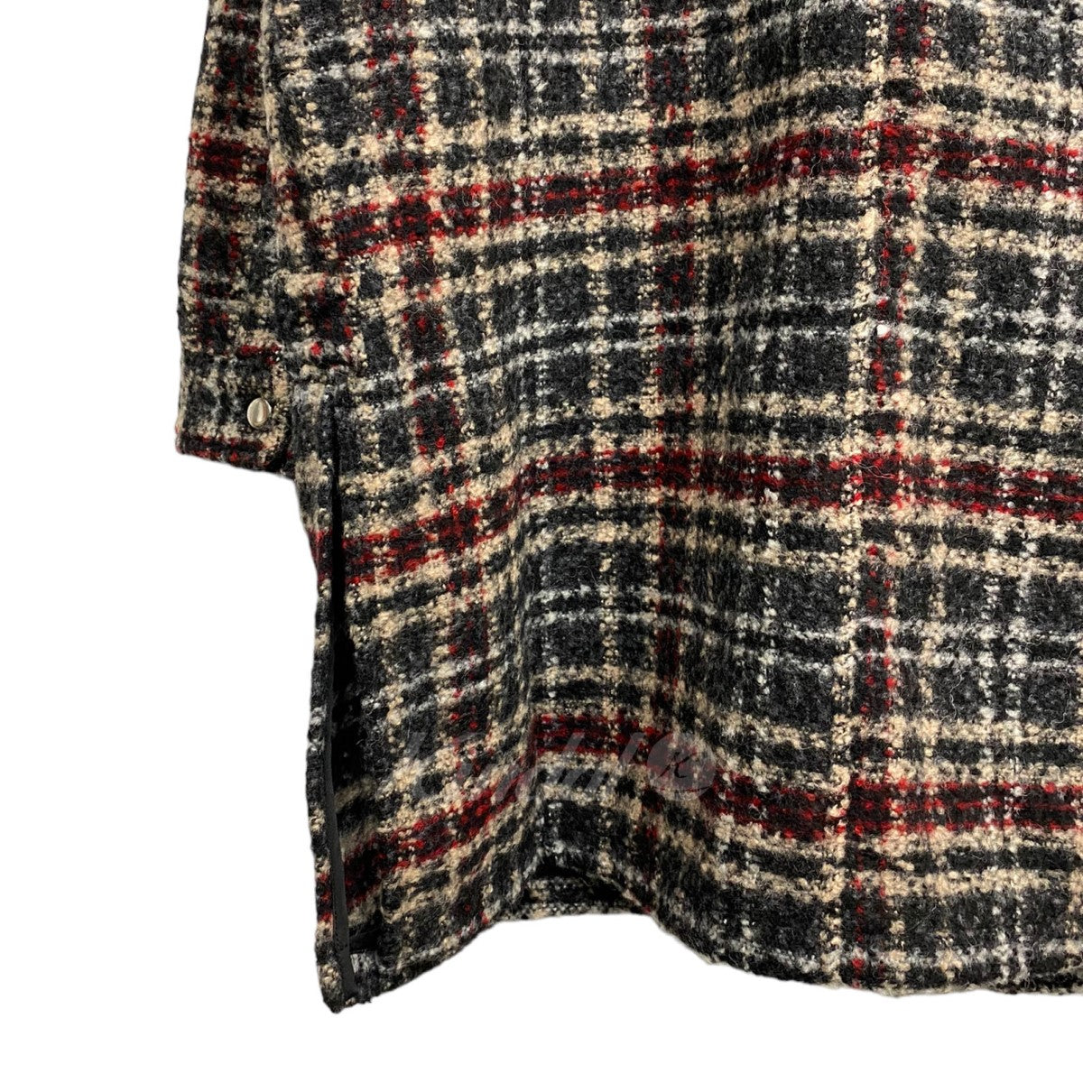 LAST NEST(ラストネスト) 23AW Flannel Over Long Shirtフランネルチェックオーバーサイズロングシャツ