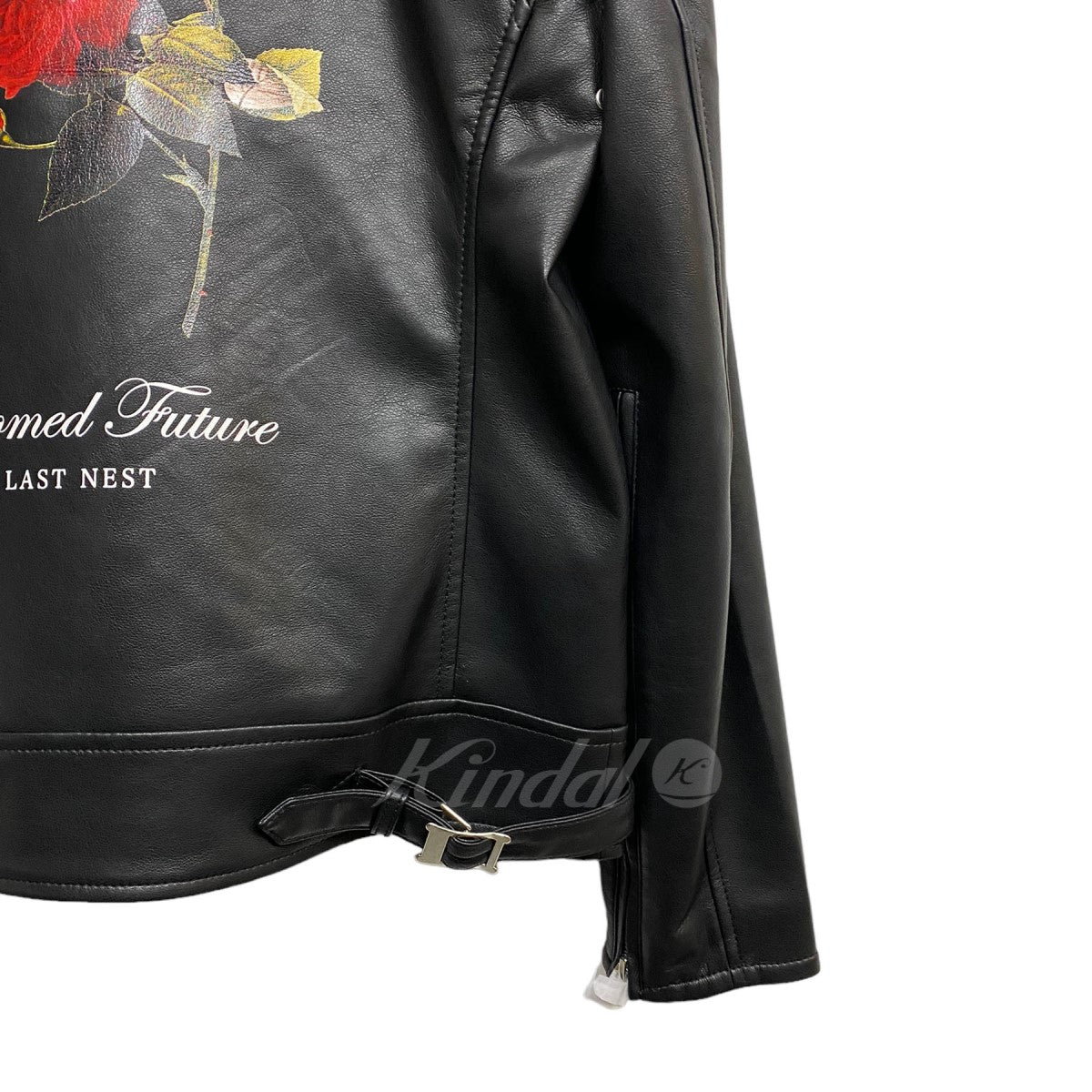 23AW Leather Rose Riders Jacketストレッチレザーローズライダース