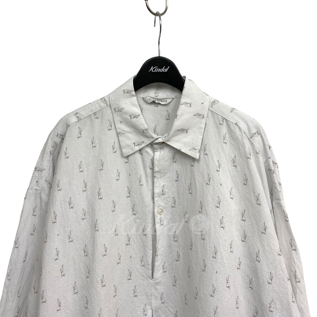 22AW French grampa long shirt Rabbitうさぎ総柄チュニックロング