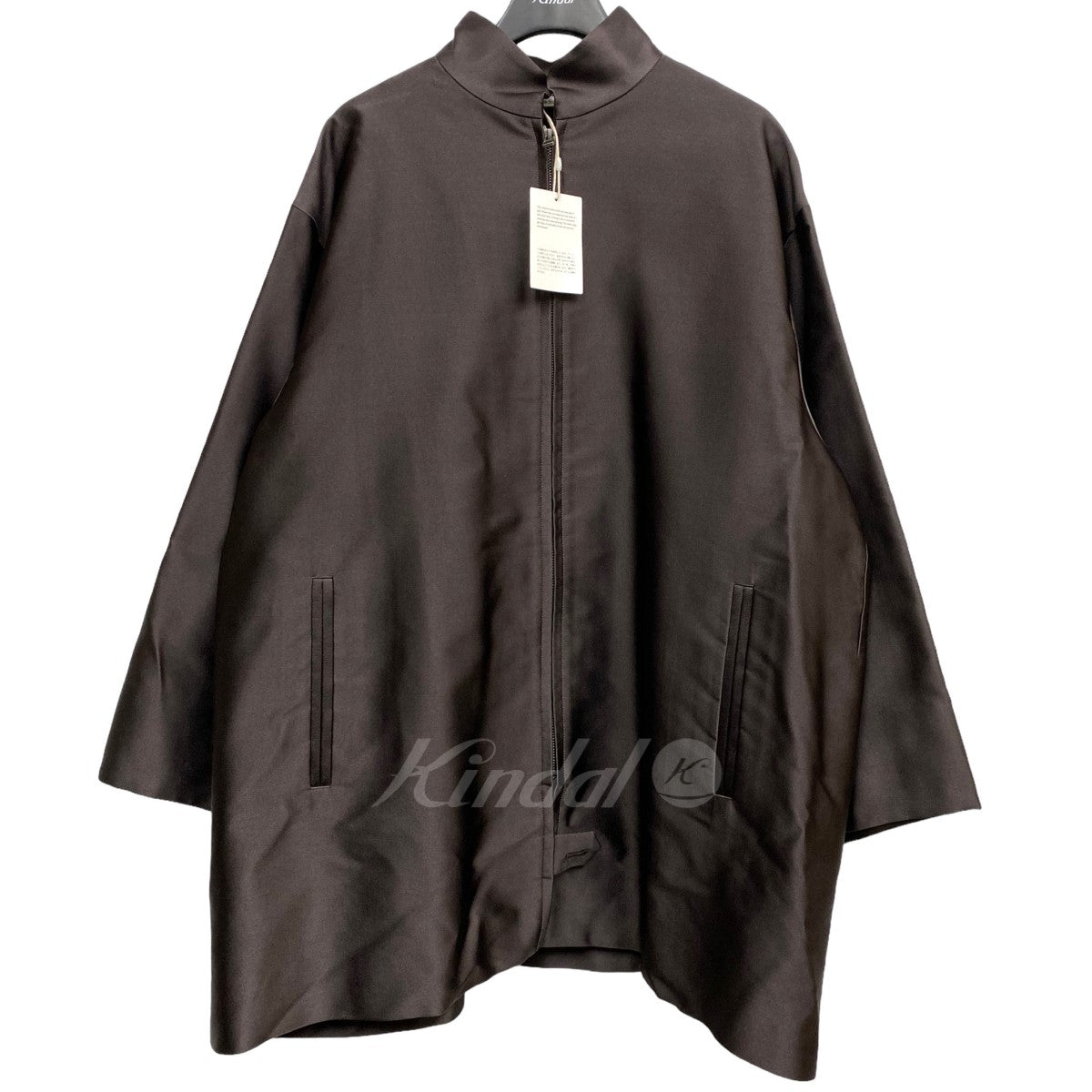 ARTS＆SCIENCE(アーツアンドサイエンス) 22AW Satin zip up short coat シルクサテンバックギャザーコートジャケット  ブラウン サイズ 1(オーバーサイズ)｜【公式】カインドオルオンライン ブランド古着・中古通販【kindal】