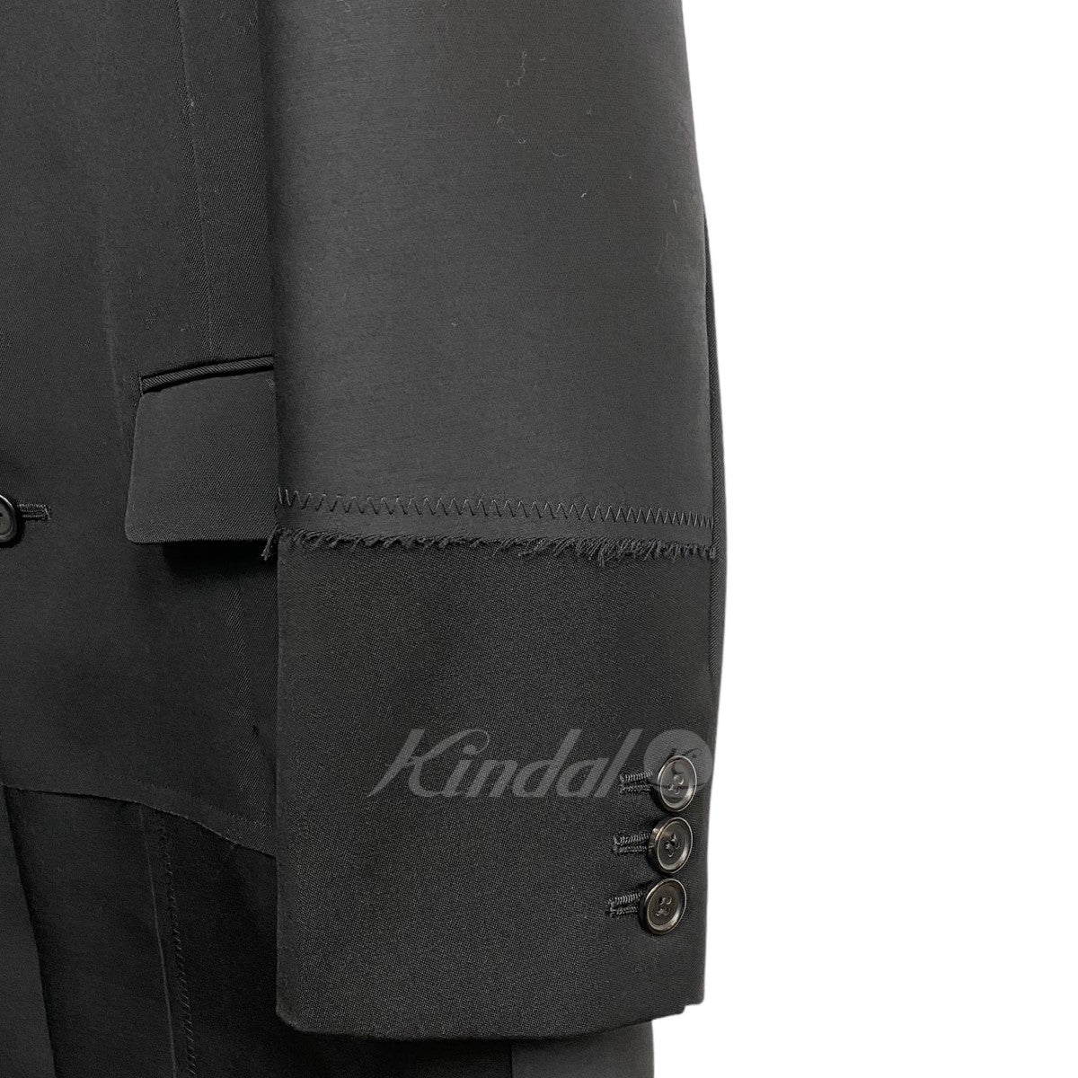 23AW ハンドビーズウール素材MIXランダム切替ロングJKT UC2C4314