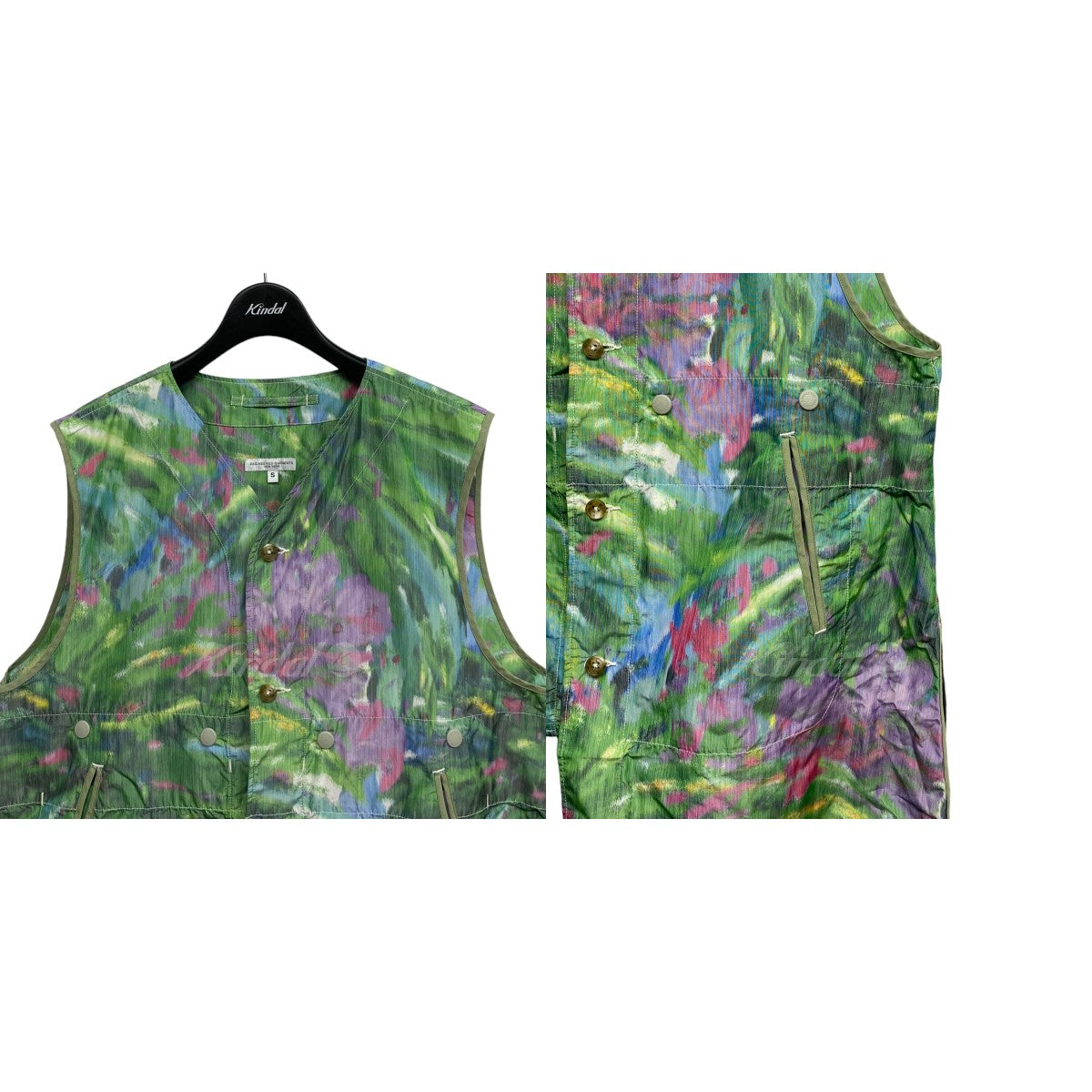 Engineered Garments(エンジニアードガーメンツ) 23SS Liner Vest Green Floral 2WAY総柄ライナーベスト  グリーン サイズ 13｜【公式】カインドオルオンライン ブランド古着・中古通販【kindal】