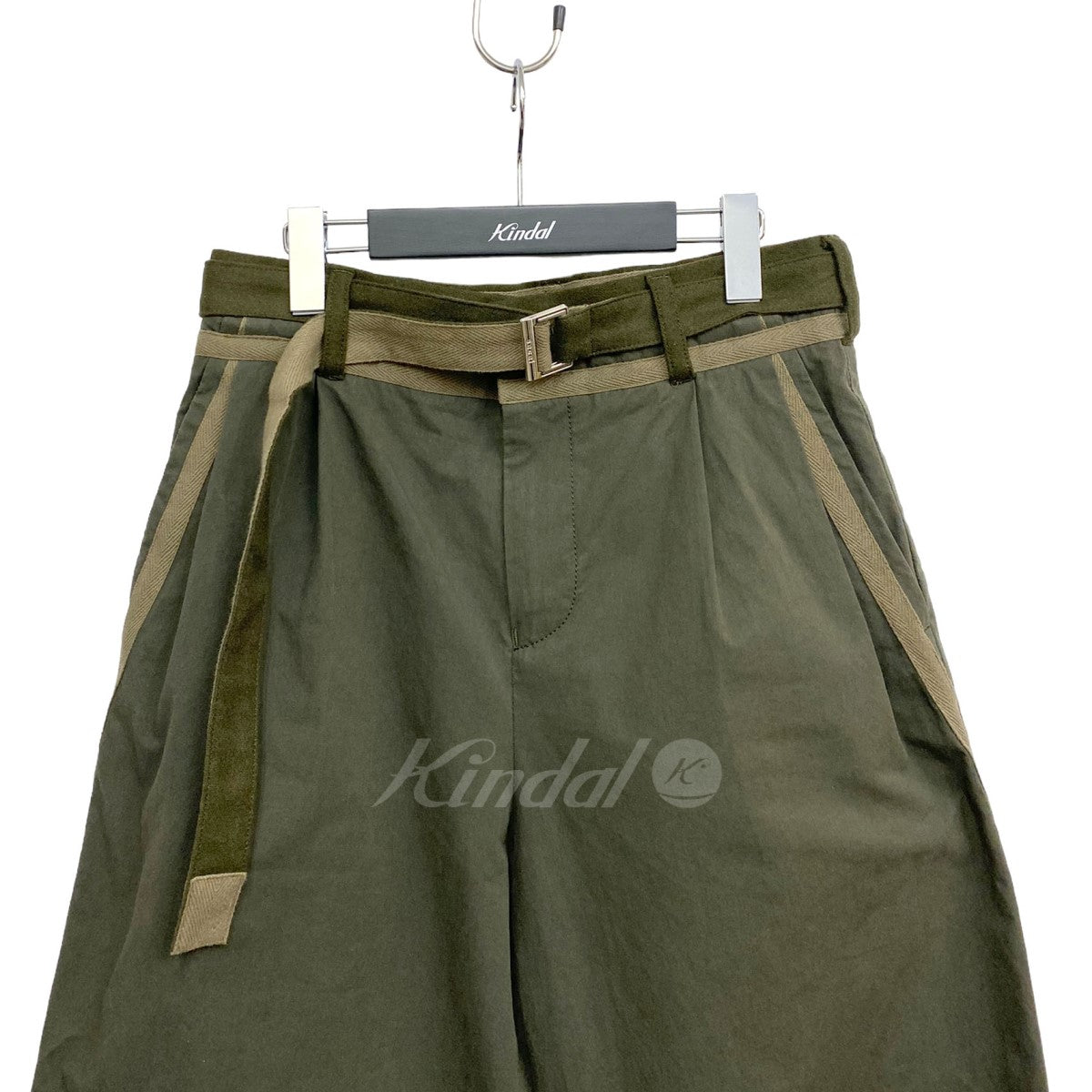 sacai(サカイ) Suiting Pants切替ベルト付スーチングパンツ SAMPLE品 