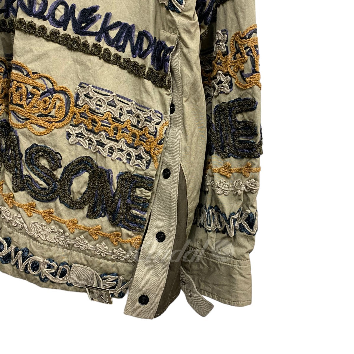 sacai×ERIC HAZE 23SSCode Embroidery Cotton Blouson刺繍ZIPUPジャケットブルゾン 古着・中古-5枚目のアイテム画像