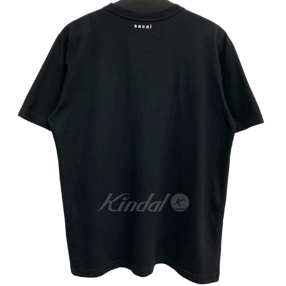 sacai×KAWS 21SS Embroidery T-shirt刺繍ロゴTシャツ ブラック サイズ ...