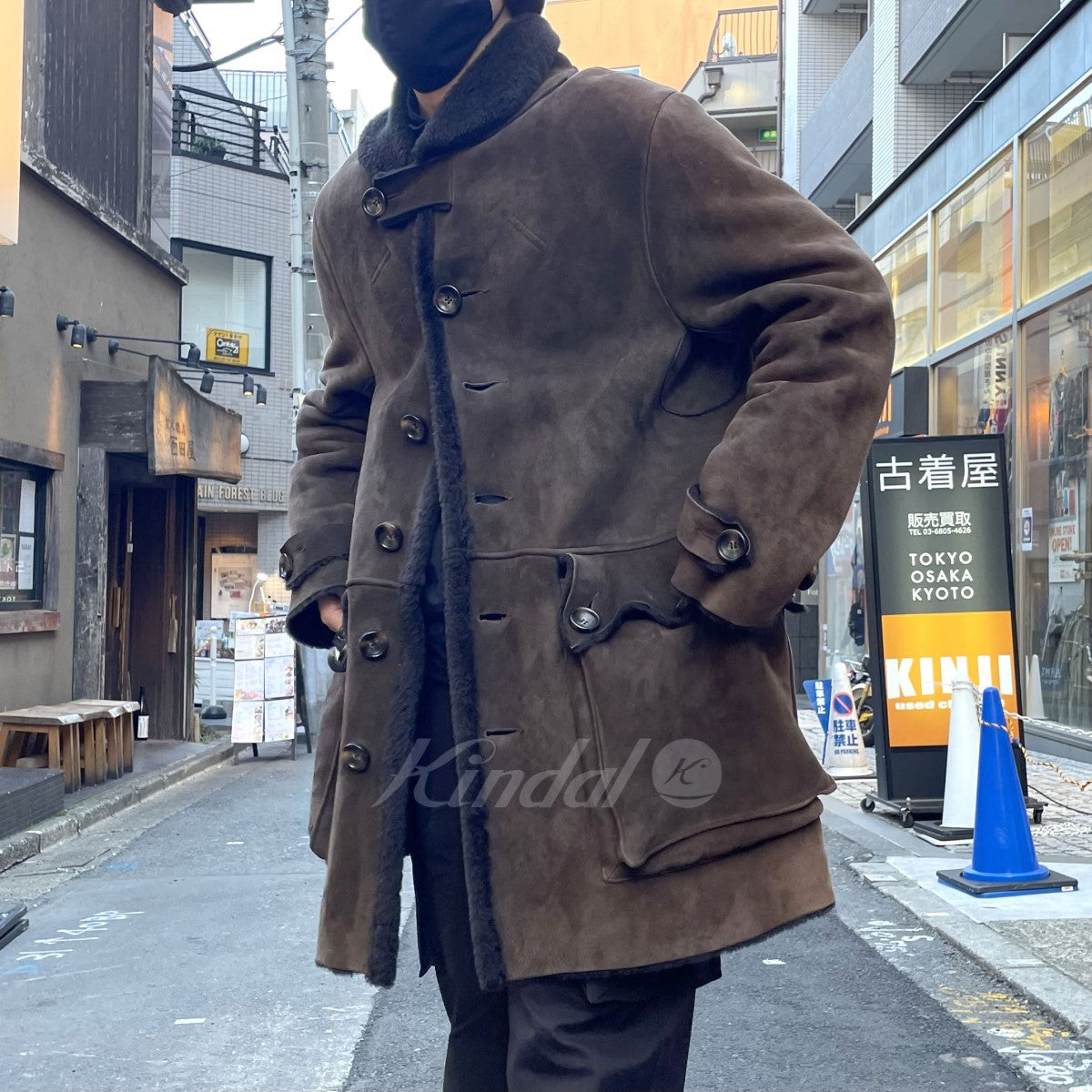 Needles(ニードルズ) ECW Mouton Coatムートンコート ブラウン