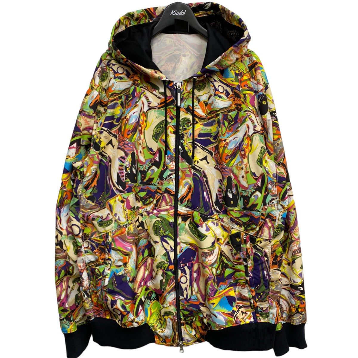 NIKE JORDAN 日本未発売11AW Jordan Technicolour Hoodieジョーダン総柄ジャケット 古着・中古-1枚目のアイテム画像