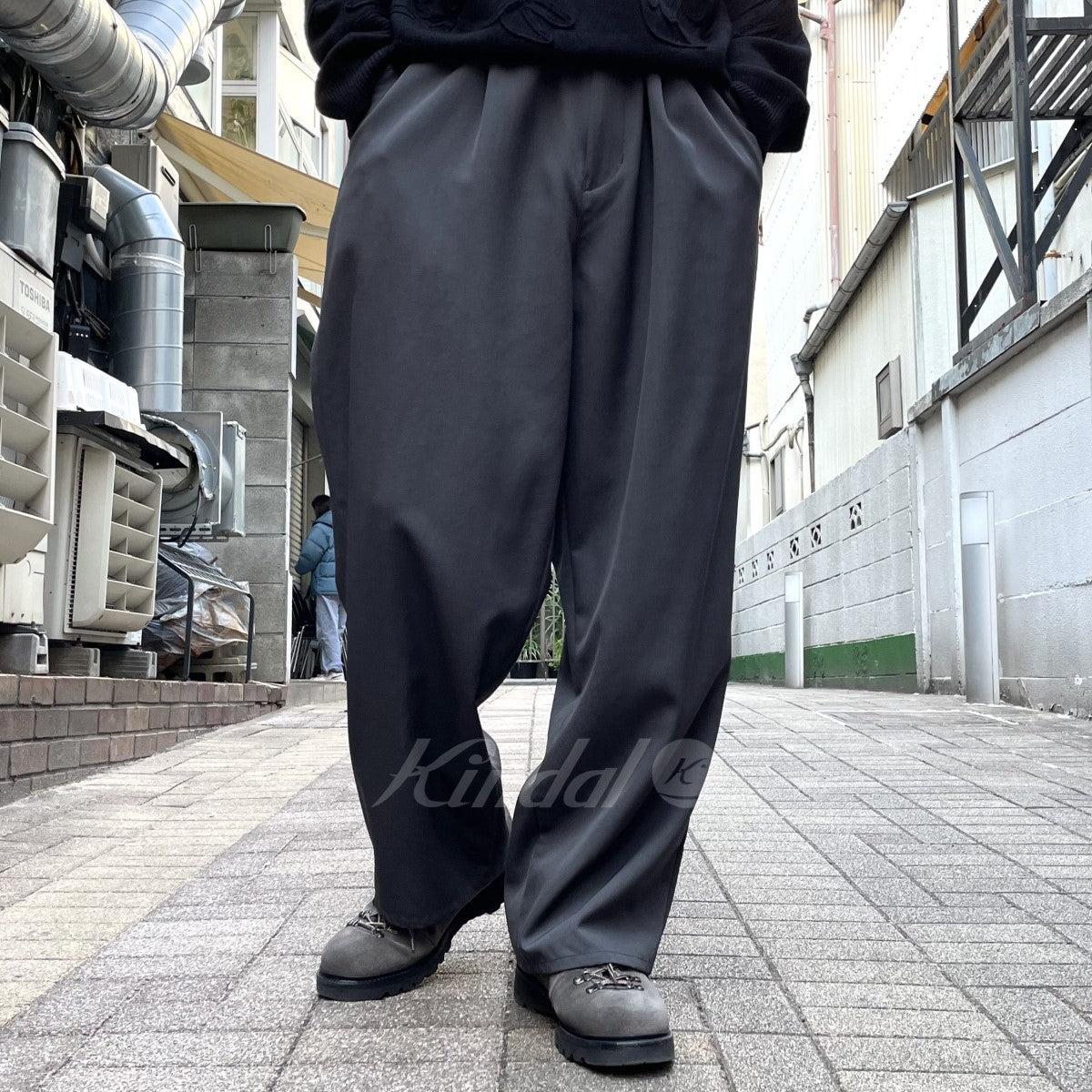 Graphpaper(グラフペーパー) 23AW Scale Off Wool Wide Chef Pantsウールギャバワイドシェフパンツ