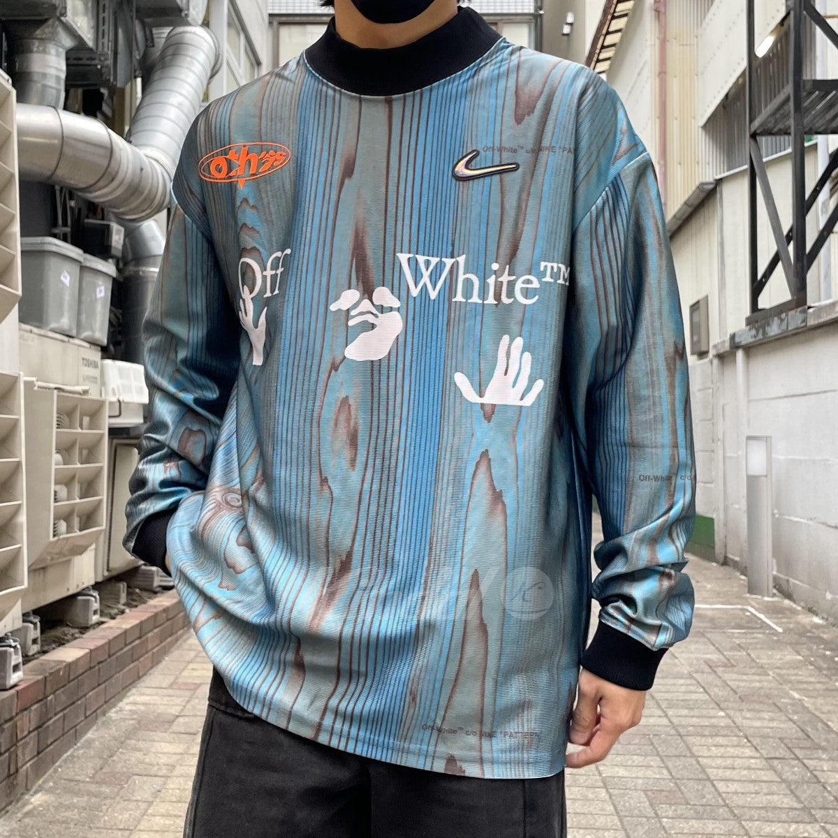 NIKE×OFF-WHITE(NIKE×オフホワイト ナイキ) AS NRG OFF-WHITE JERSEY IMPERIAL ジャージゲームシャツ