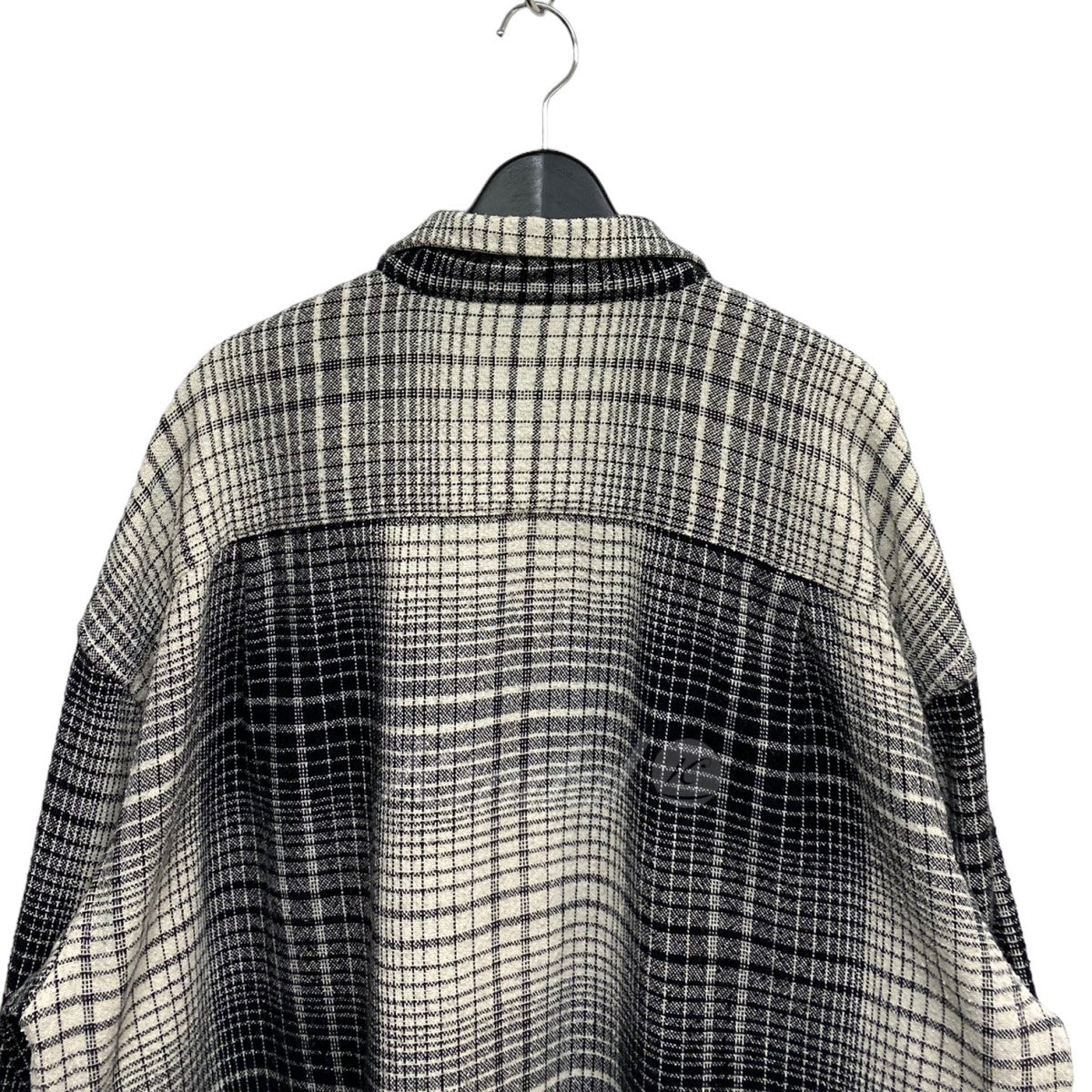 22AW Ombre Check Work L／S Shirtウォッシュ加工オンブレチェックシャツ