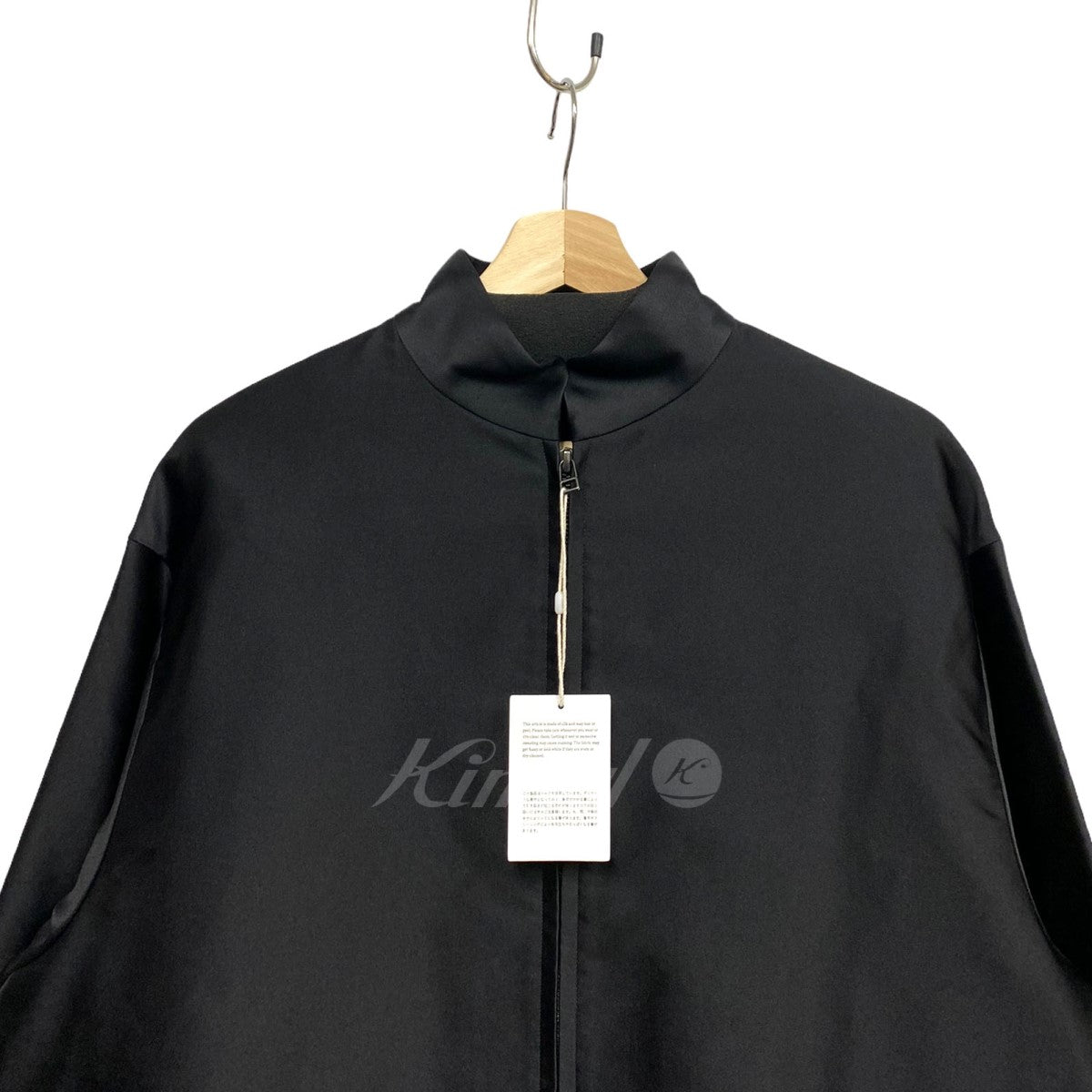 ARTS＆SCIENCE(アーツアンドサイエンス) 22AW Zip up short coatオーバーサイズシルク混バックギャザージャケットコート