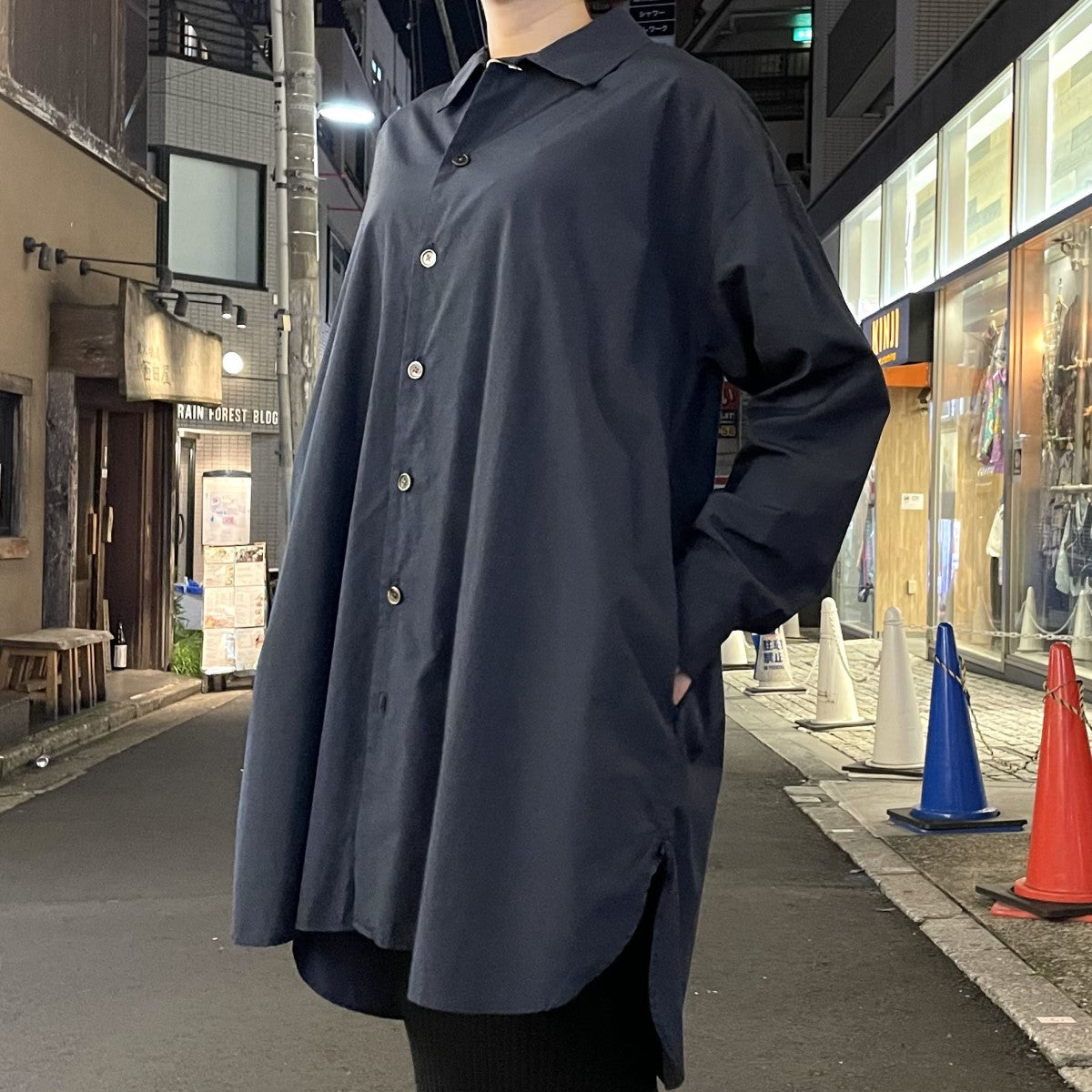 ARTS＆SCIENCE(アーツアンドサイエンス) 22AWBulky bal collar shirtオーバーサイズシャツコートジャケット ネイビー  サイズ 2(オーバーサイズ)｜【公式】カインドオルオンライン ブランド古着・中古通販【kindal】