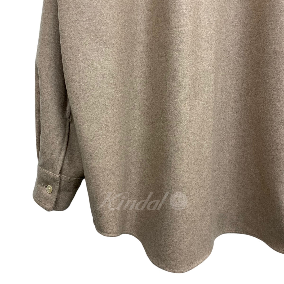 AURALEE(オーラリー) 22AW Wool Fulling Flannel Shirtウールフランネルシャツ ライトピンク サイズ  15｜【公式】カインドオルオンライン ブランド古着・中古通販【kindal】