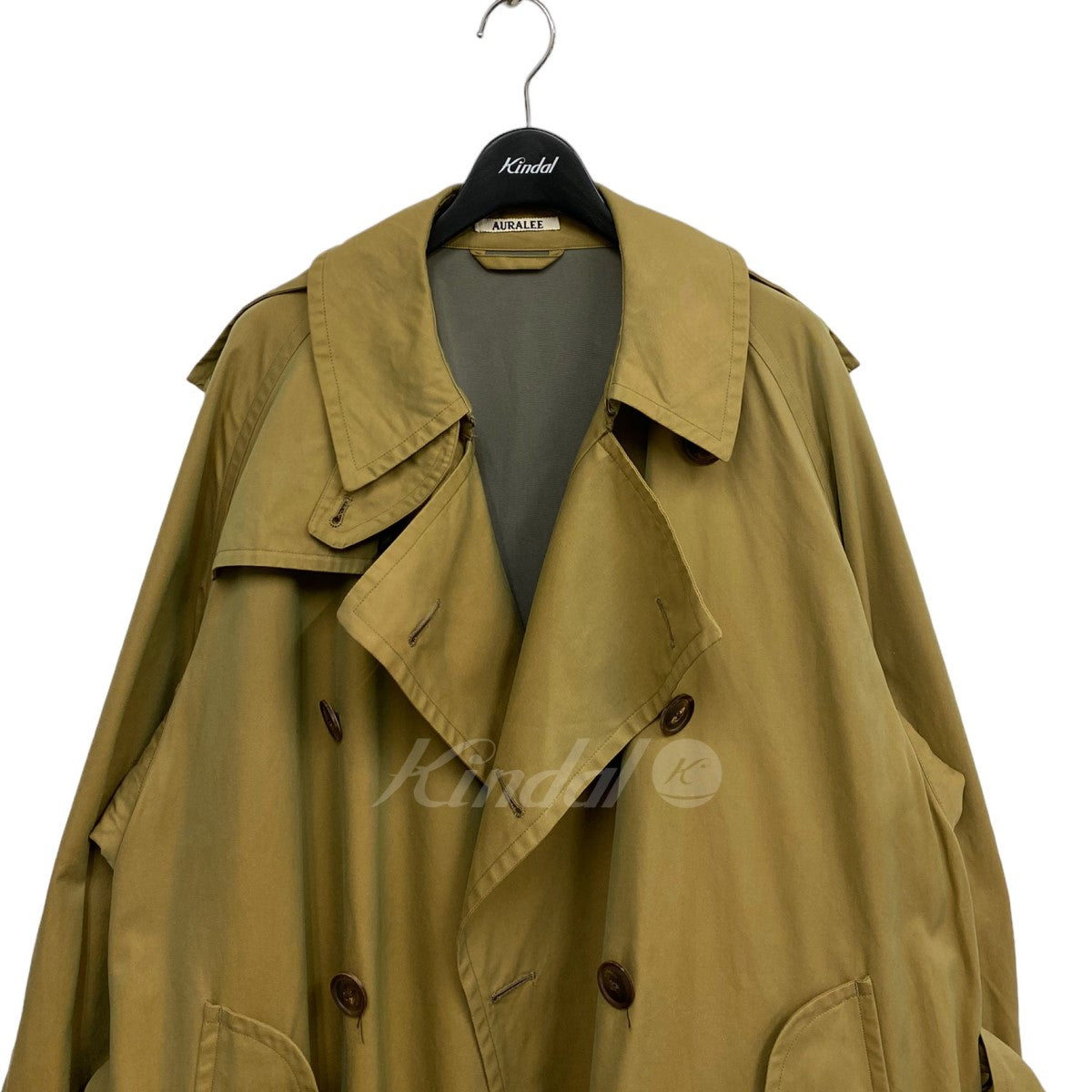 AURALEE(オーラリー) FINX CHAMBRAY BIG TRENCH COATフィンクスコットンビッグトレンチコート