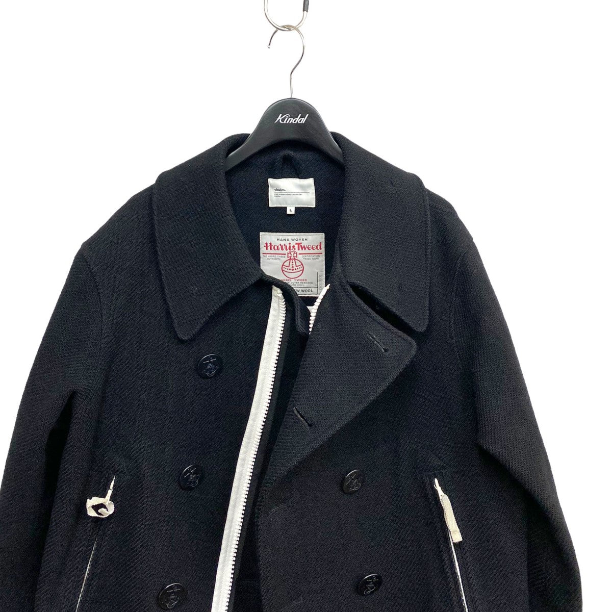 VISVIM(ビズビム ハリスツイード ゴアテックス) 09AW LIEUTENANT COAT GORE-TEXゴアテックス防水ジャケットPコート