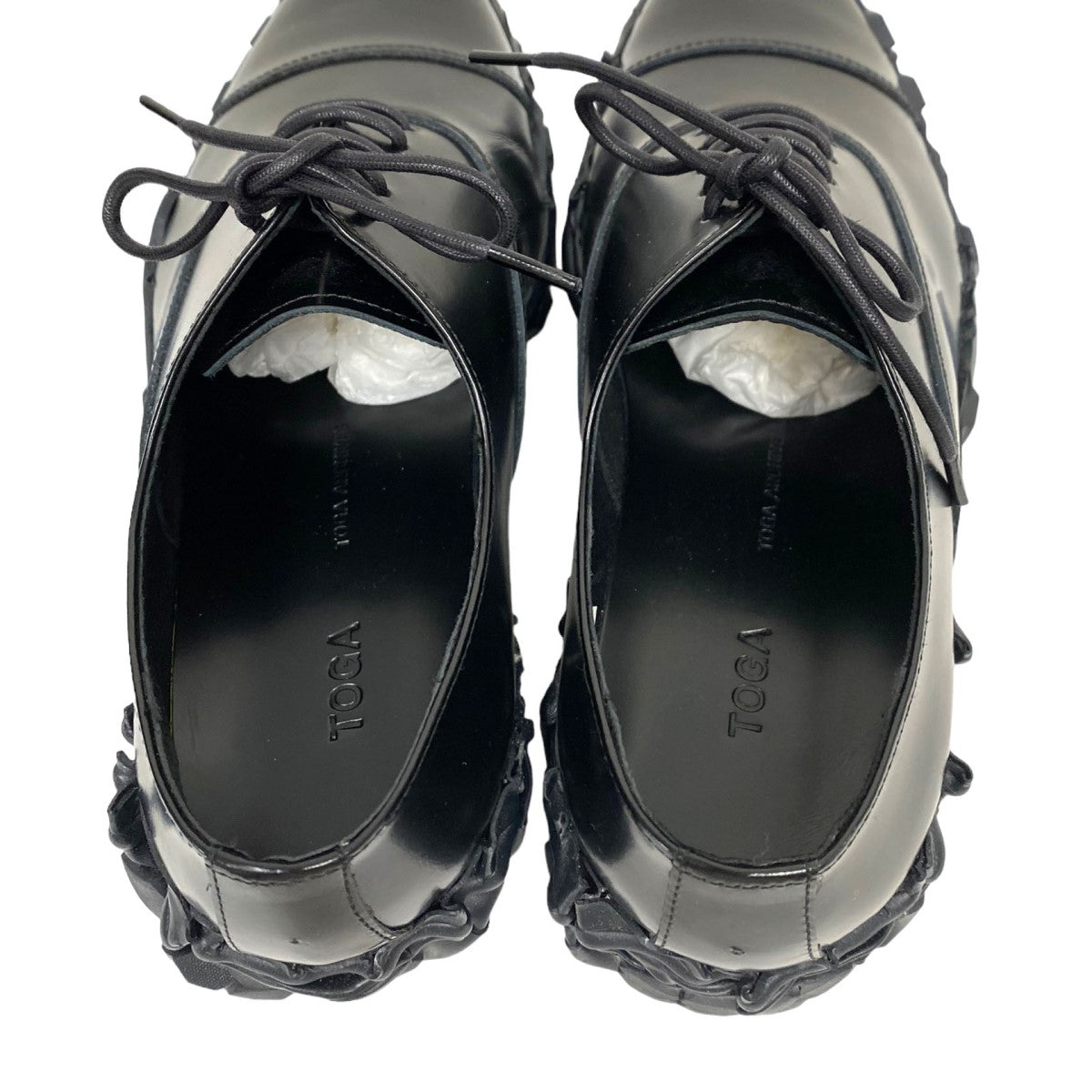 TOGA ARCHIVES(トーガアーカイブス) vibram／Leather Shoesソールデザイン加工レザーシューズ ブラック サイズ  16｜【公式】カインドオルオンライン ブランド古着・中古通販【kindal】