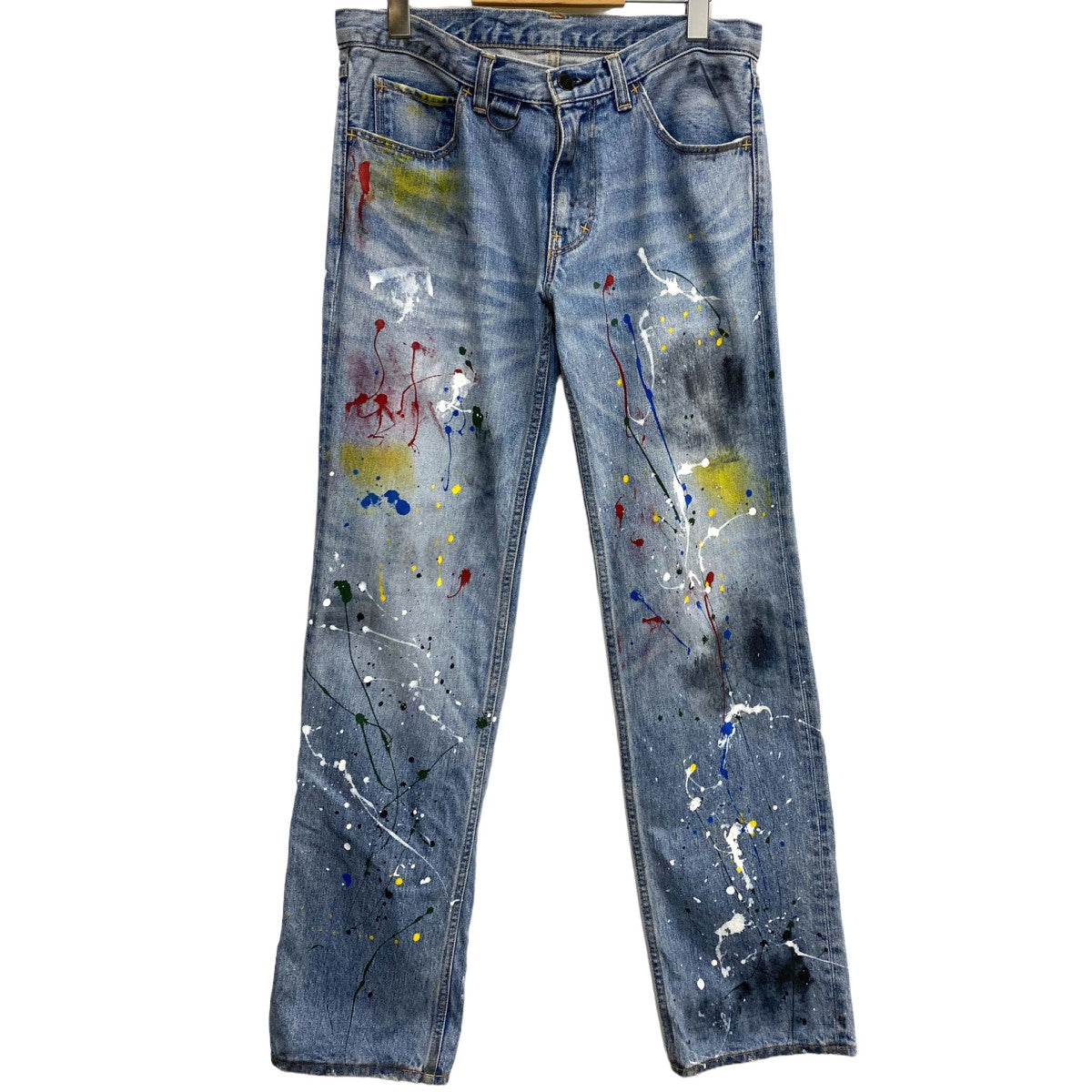 NUMBER (N)INE(ナンバーナイン) 06SSWelcome To The Shadow ガンズ期Paint Denim  Pantsペイントダメージ加工デニムパンツ