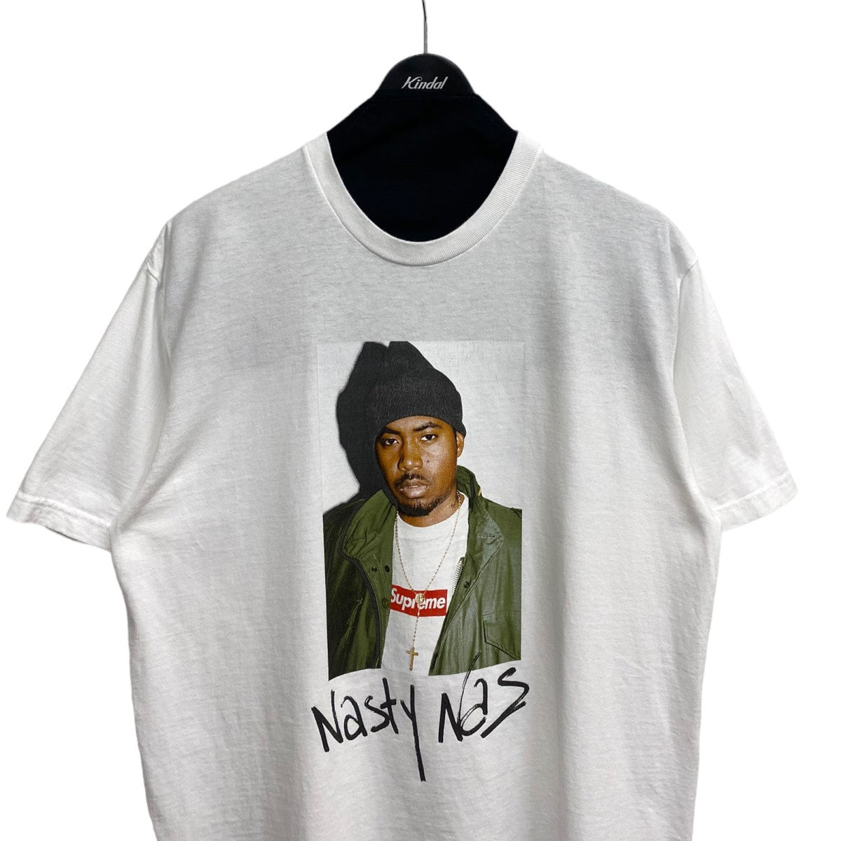 Supreme×NAS 17AWNas TeeナズフォトプリントTシャツ ホワイト サイズ M 