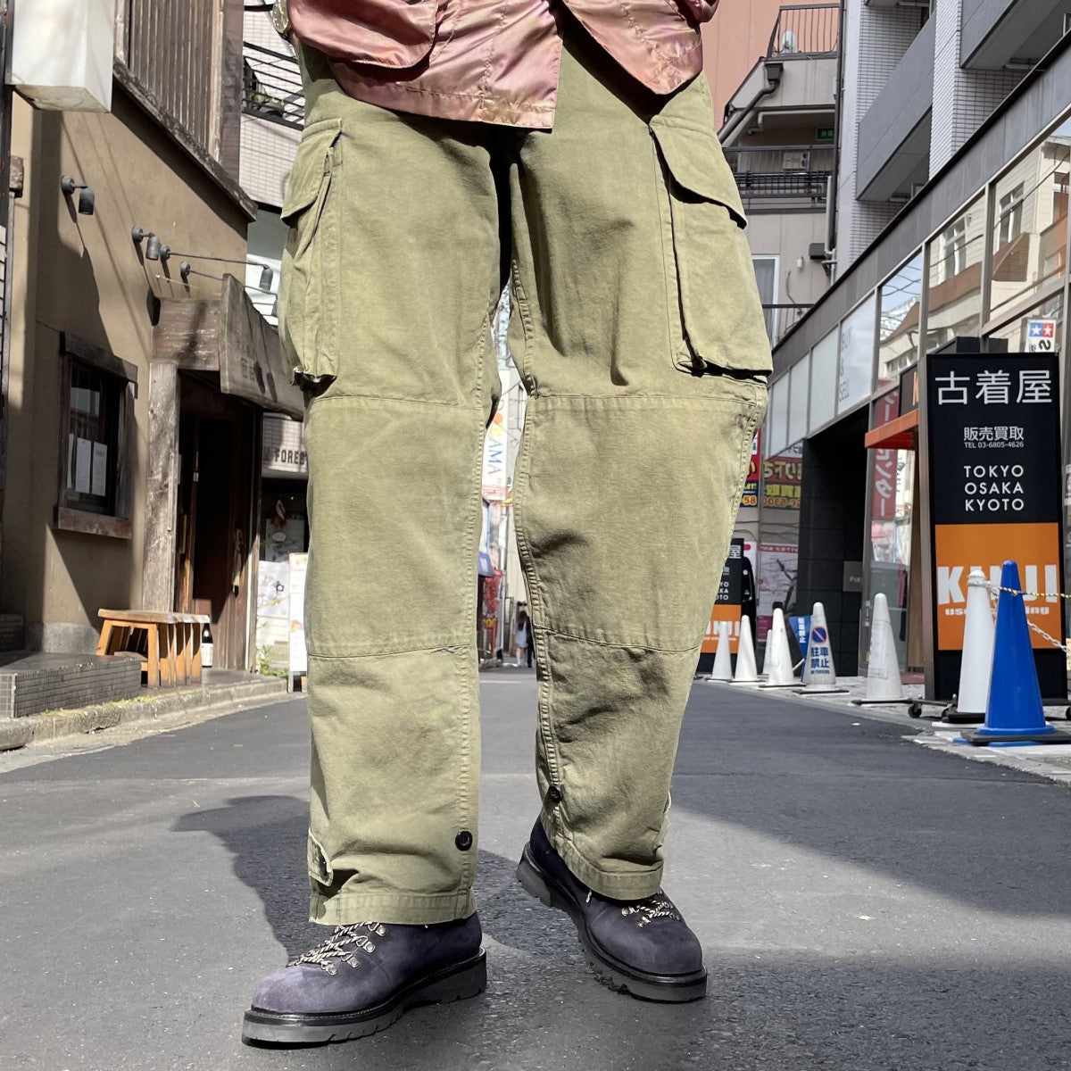 OUTIL(ウティ) M47後期モデルPANTALON BLESLE加工再構築ミリタリーカーゴパンツ オリーブ サイズ  21(76CM)｜【公式】カインドオルオンライン ブランド古着・中古通販【kindal】