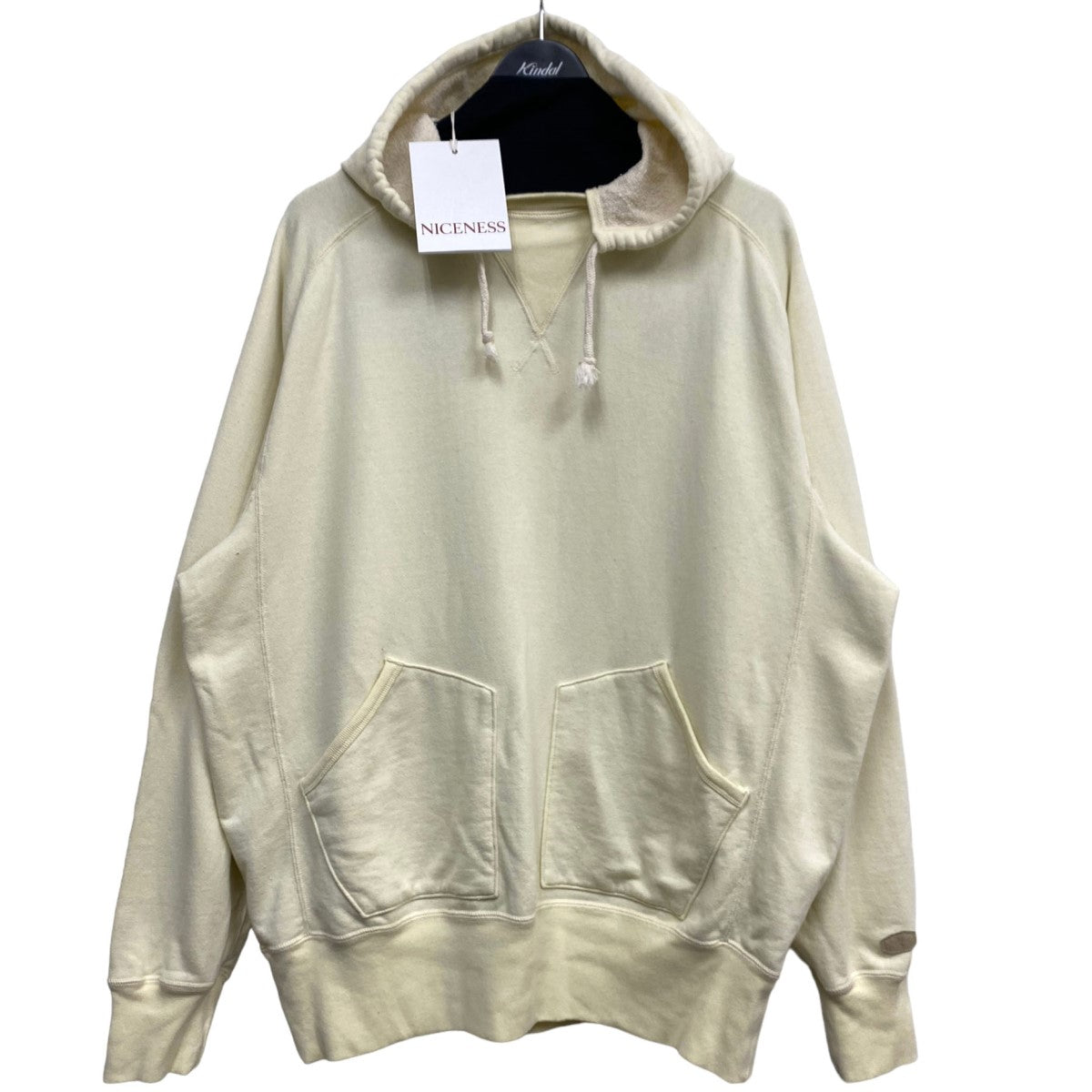 NICENESS 24SSCORGAN／シルクスウェットフーディ 加工スポーツスウェット 古着・中古-1枚目のアイテム画像