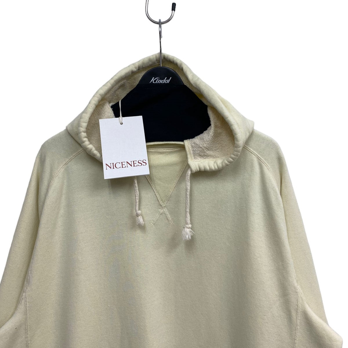 NICENESS 24SSCORGAN／シルクスウェットフーディ 加工スポーツスウェット 古着・中古-4枚目のアイテム画像