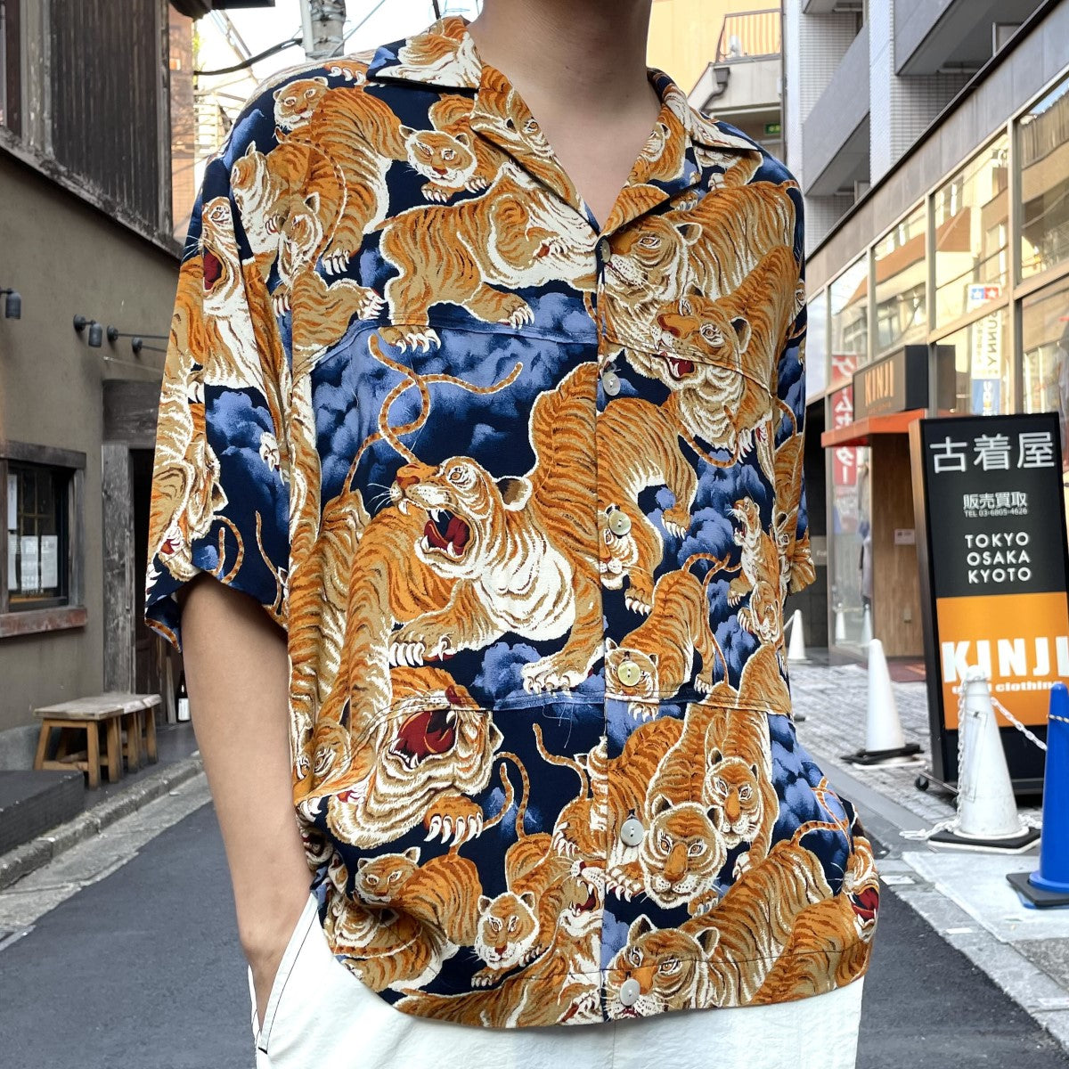 Jieda(ジエダ) 22SSHundred Tiger Panel Shirt S／Sカットオフ