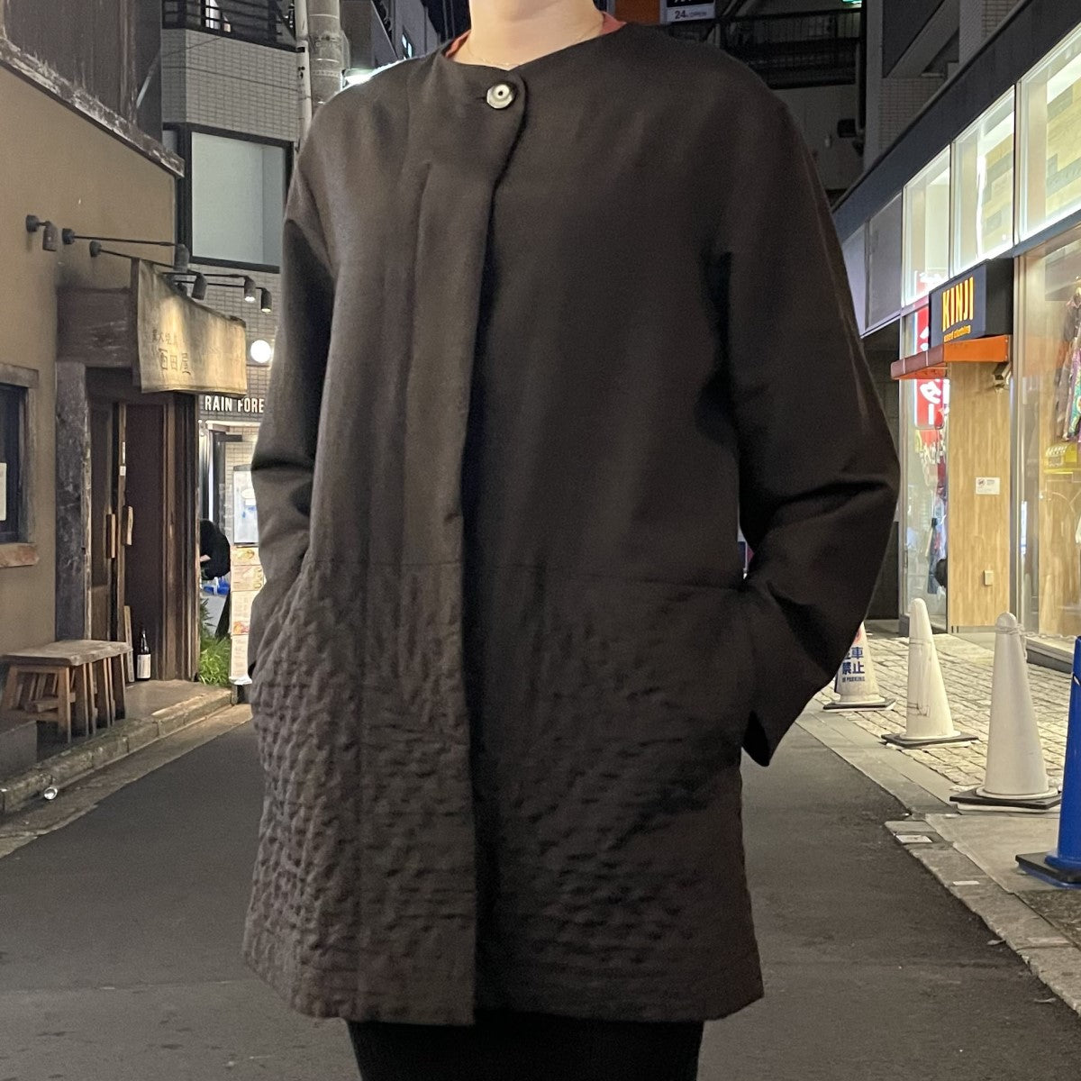 ARTS＆SCIENCE(アーツアンドサイエンス) 23AWQuilt combi LT CT shキルティングコンビノーカラーウールシルクコート  Red brown サイズ 1(オーバーサイズ)｜【公式】カインドオルオンライン ブランド古着・中古通販【kindal】