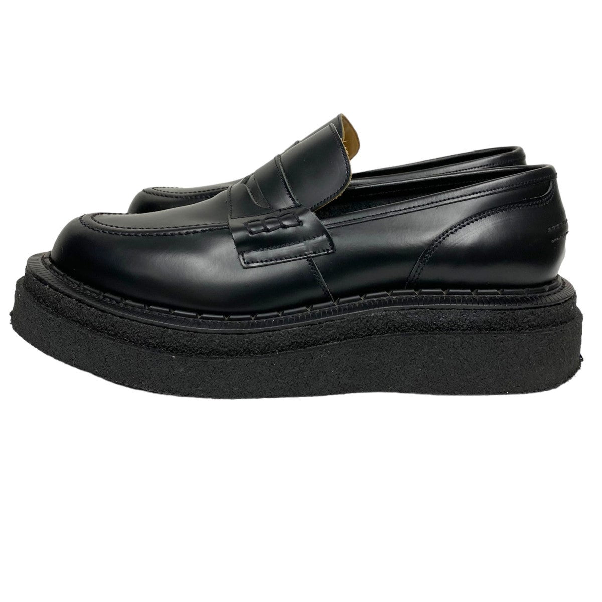 サカイ ジョージコックスの21AW Double Sole Coin Loaferダブルソールコインローファーレザーシューズ靴です。 sacai×GEORGE COX シューズ 古着・中古アイテム