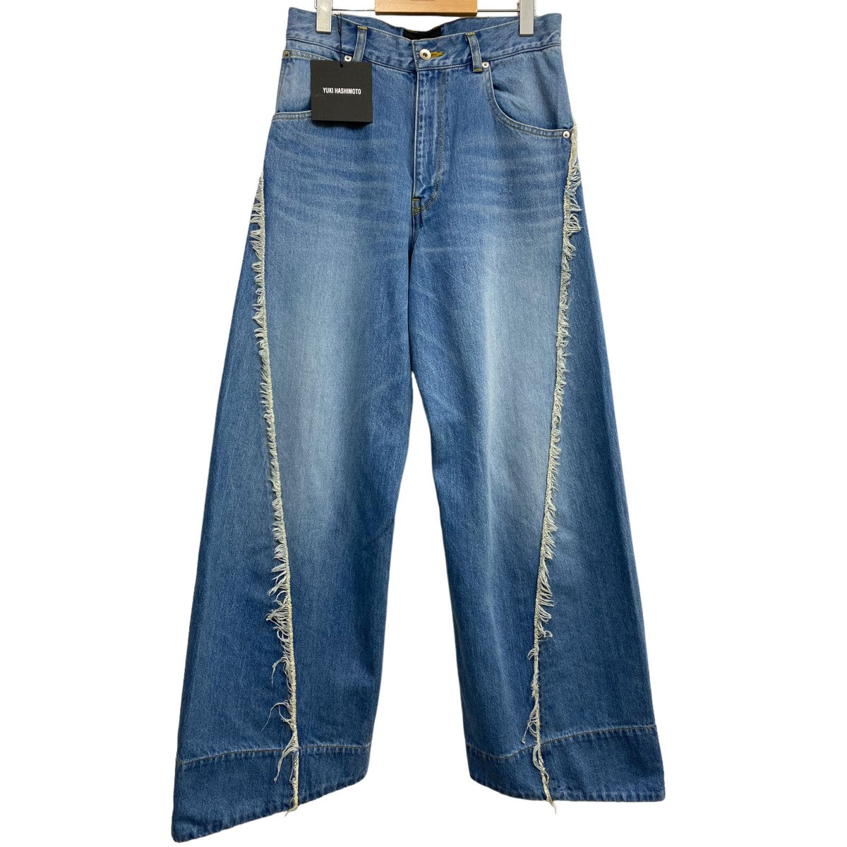 YUKI HASHIMOTO(ユウキハシモト) 24AWFringe Twisted Jeansフリンジツイストデニムワイドパンツ インディゴ サイズ  44(78cm)｜【公式】カインドオルオンライン ブランド古着・中古通販【kindal】