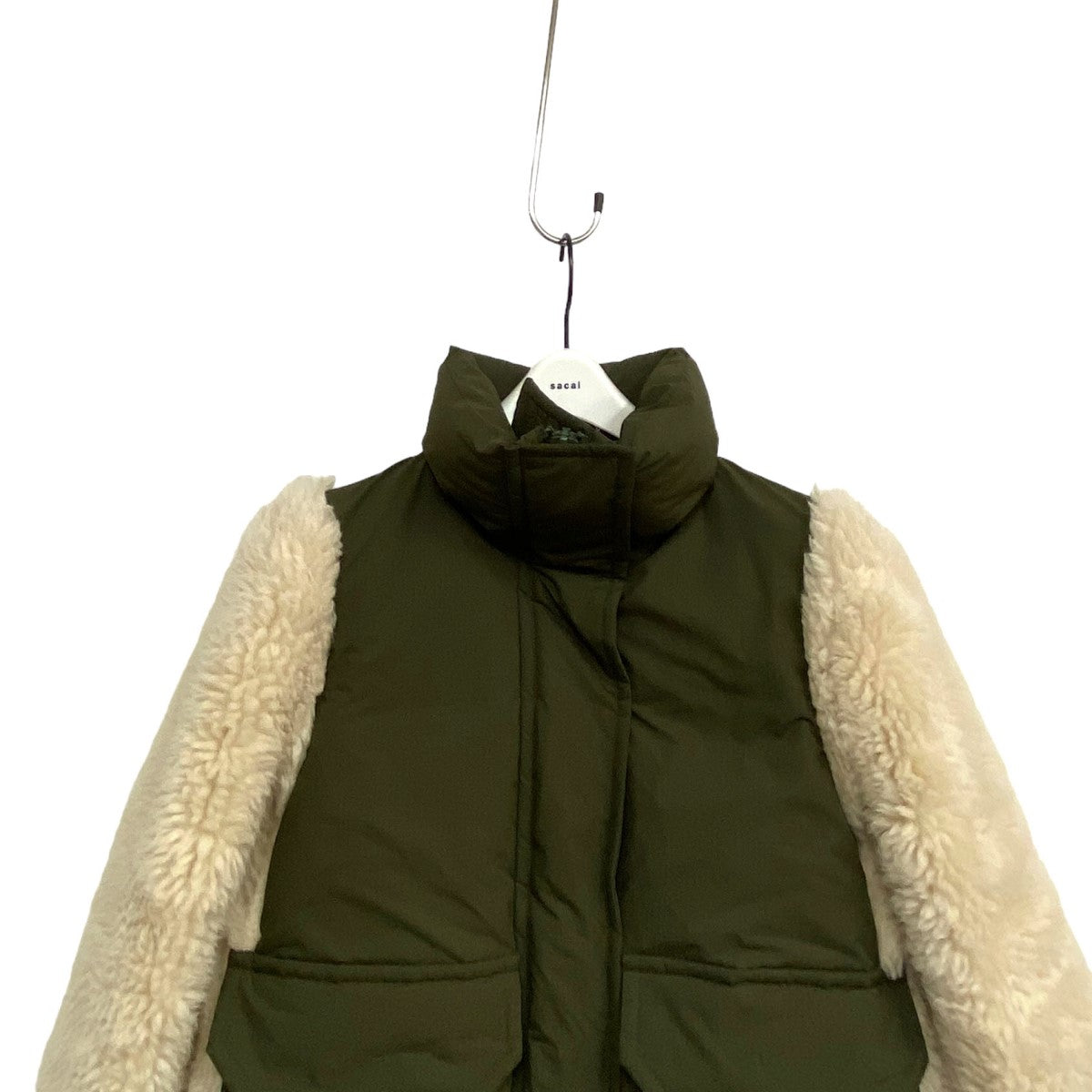 sacai(サカイ) 22AWFAUX SHEARLING × PADDED BLOUSONミリタリーボア