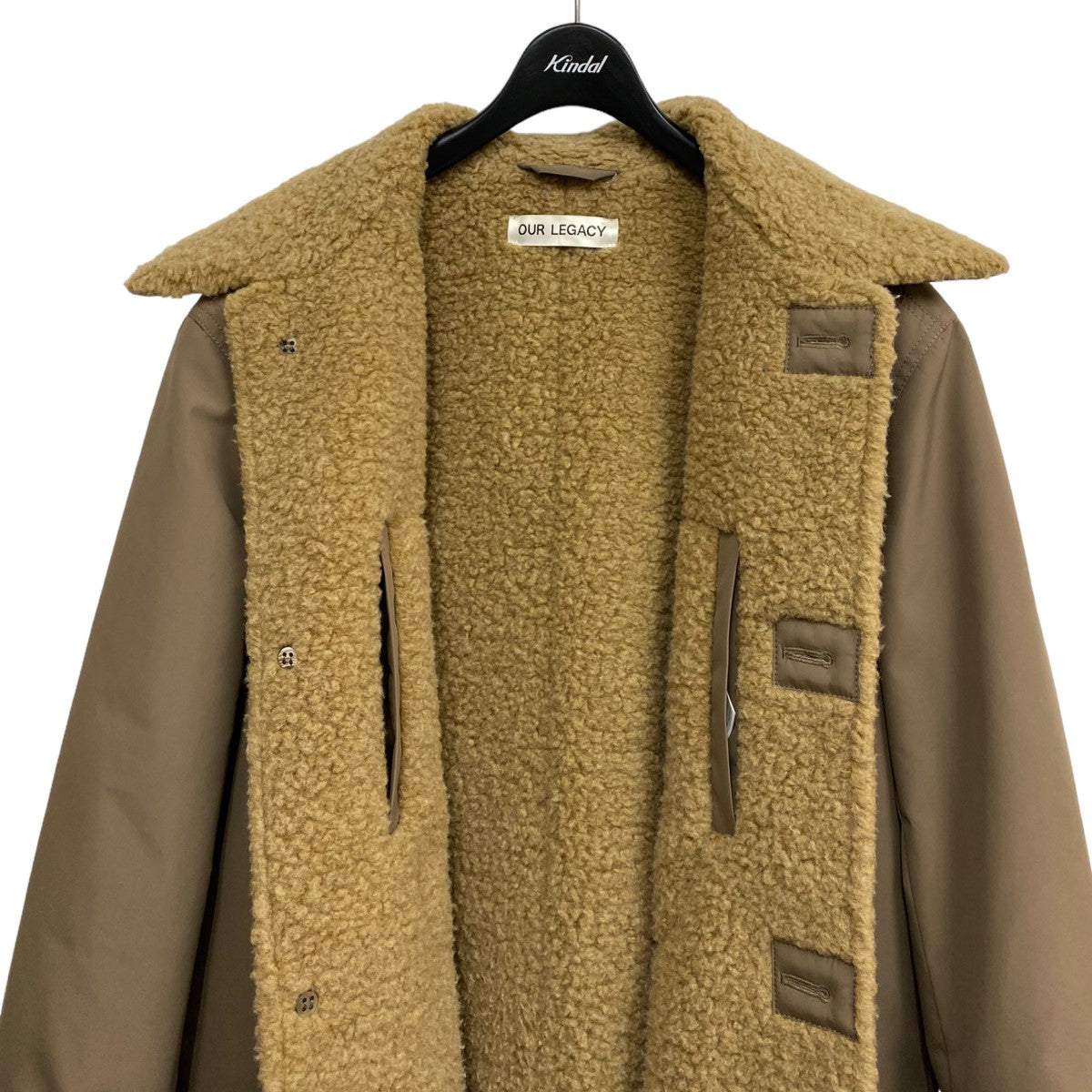 23AWPOLAR COAT裏ボアオーバーサイズステンカラーポーラーコート