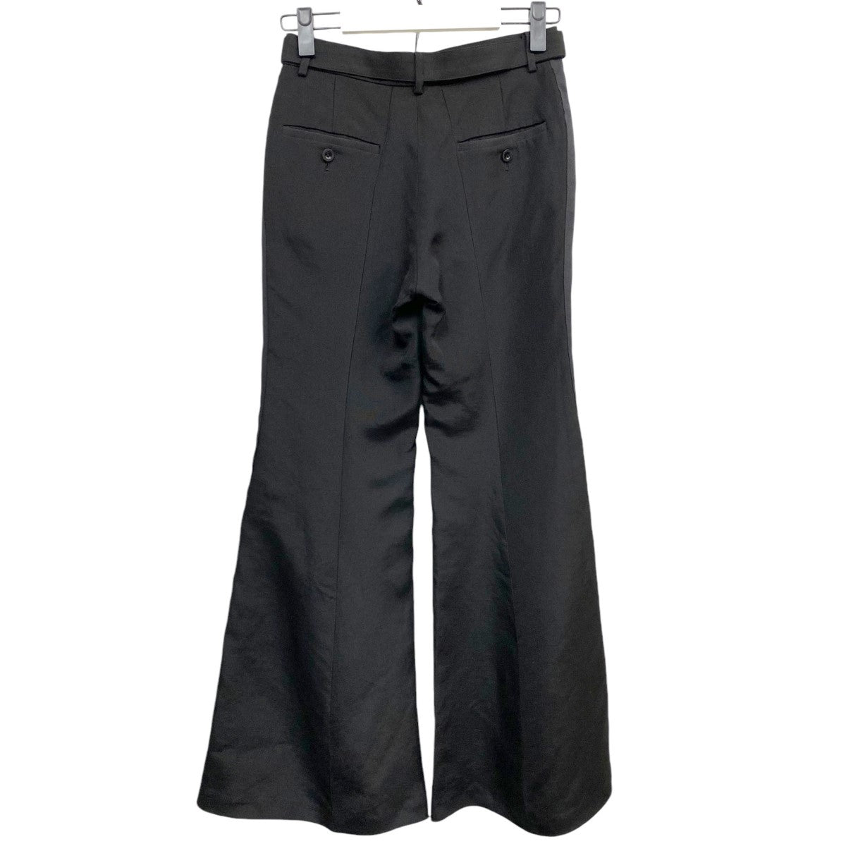 sacai 24SSDouble-Faced Silk Cotton Pantsシルクコットンサイドラインフレアパンツ 古着・中古-2枚目のアイテム画像