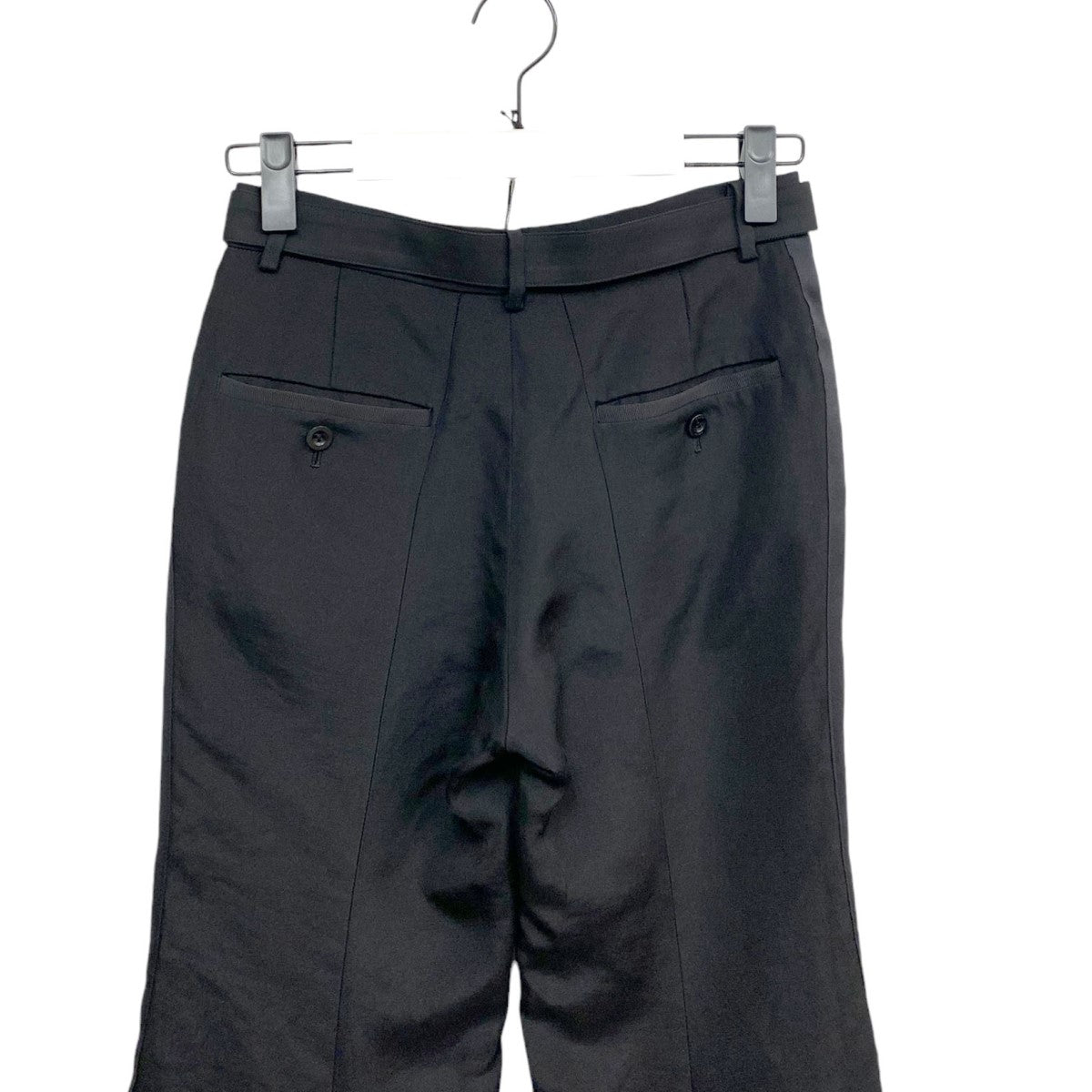 sacai 24SSDouble-Faced Silk Cotton Pantsシルクコットンサイドラインフレアパンツ 古着・中古-4枚目のアイテム画像