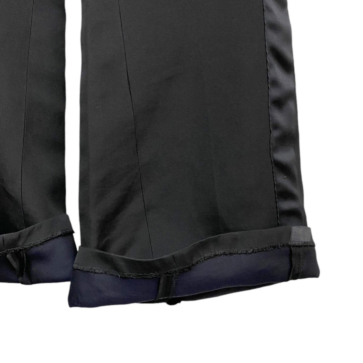 sacai 24SSDouble-Faced Silk Cotton Pantsシルクコットンサイドラインフレアパンツ 古着・中古-8枚目のアイテム画像