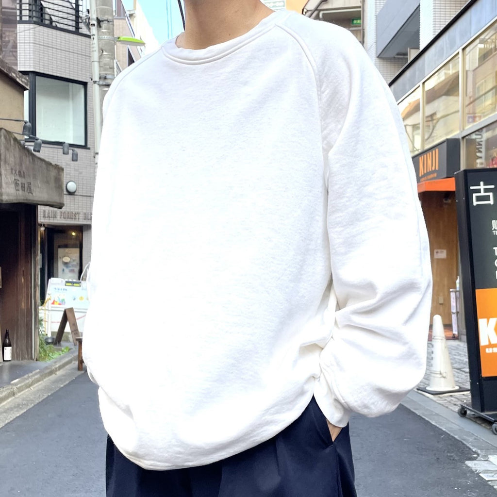 COMOLI(コモリ) 22AWコットン吊裏毛クルーネック ホワイト サイズ 4  