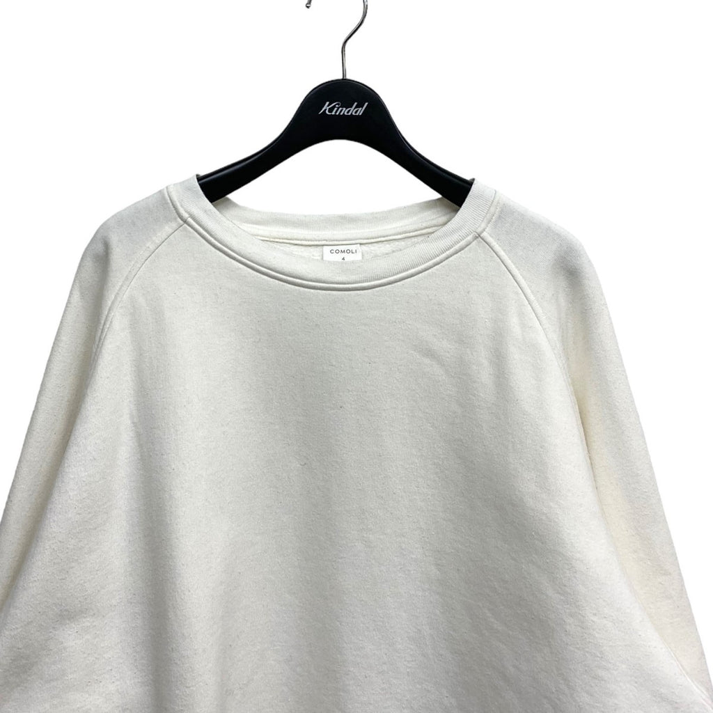 COMOLI(コモリ) 22AWコットン吊裏毛クルーネック ホワイト サイズ 4  