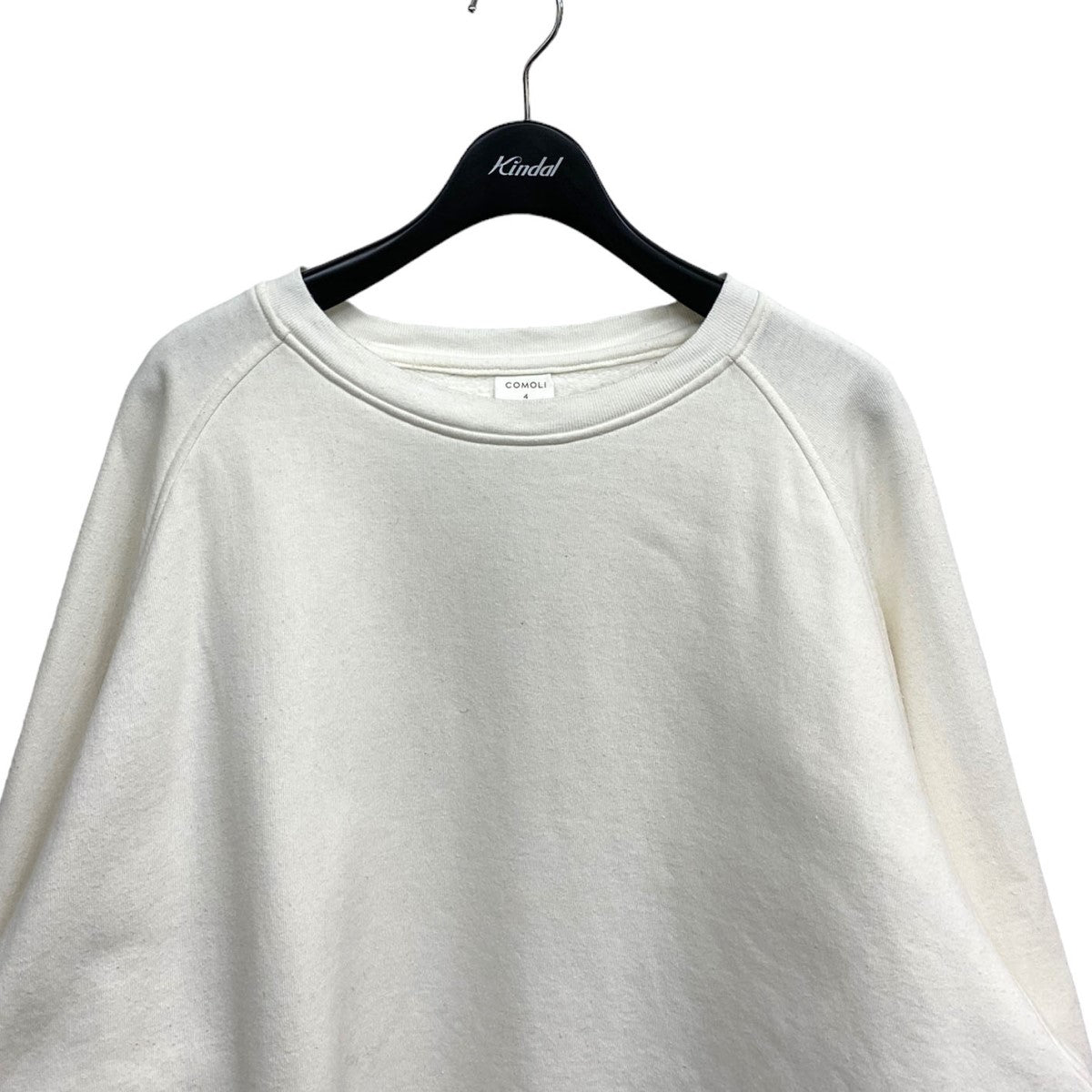 COMOLI(コモリ) 22AWコットン吊裏毛クルーネック ホワイト サイズ 4  