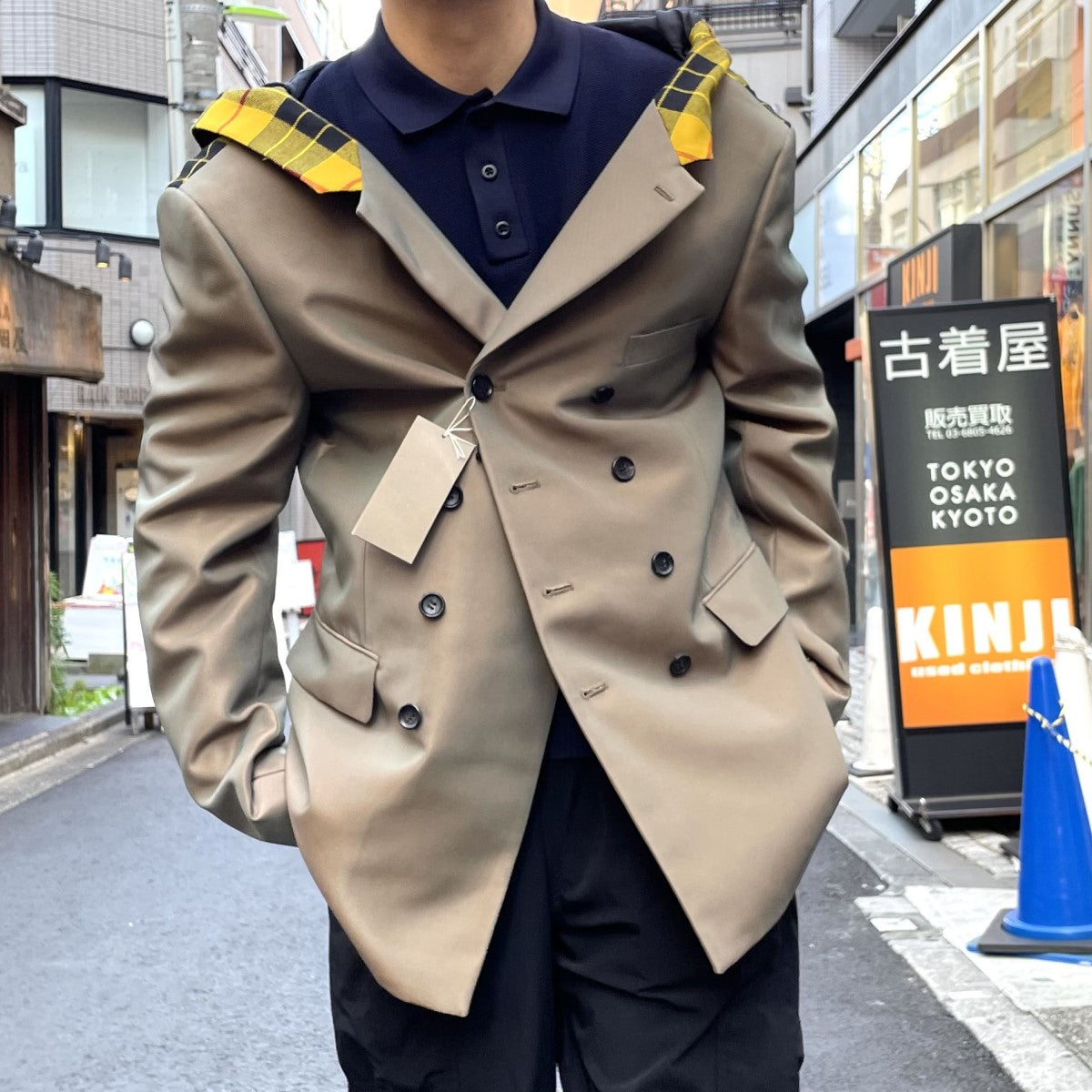 COMME des GARCONS HOMME PLUS(コムデギャルソンオムプリュス) 24SS変形フードドッキングダブルジャケットPM-J012  PM-J012 カーキ×イエロー サイズ M｜【公式】カインドオルオンライン ブランド古着・中古通販【kindal】