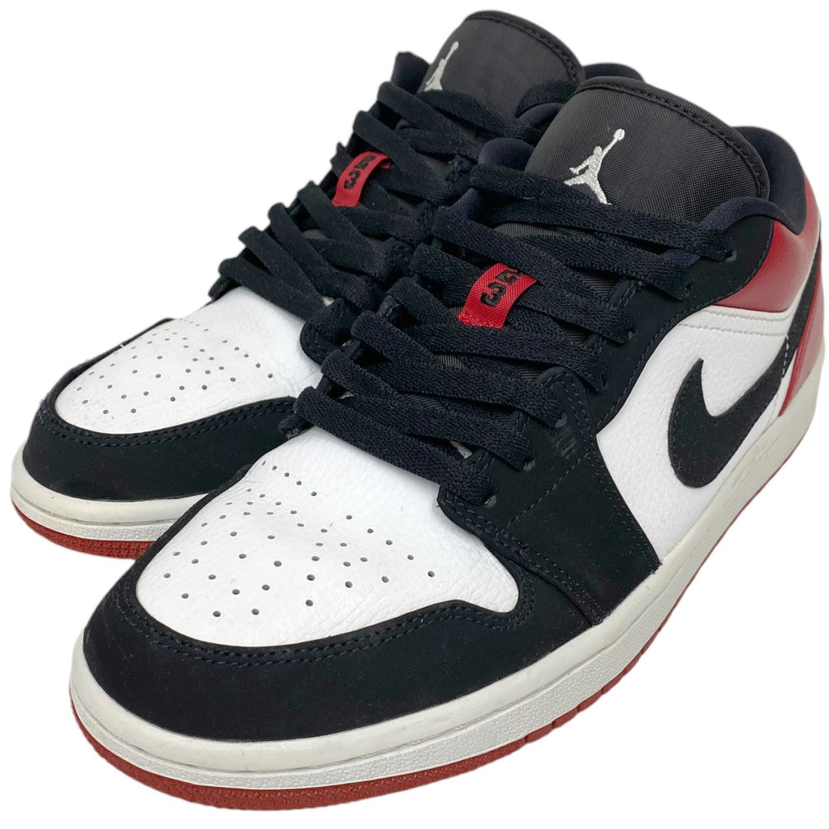 NIKE AIR JORDAN1 LOW Black Toeエアジョーダン1ブラックトゥつま黒スニーカー靴553558-116 古着・中古-1枚目のアイテム画像