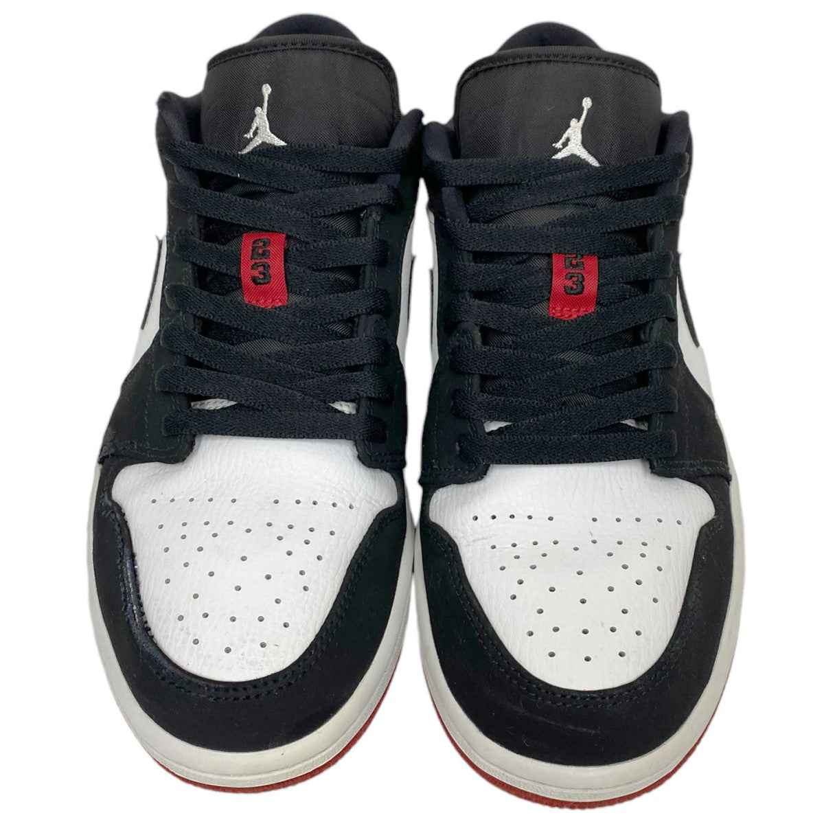 NIKE AIR JORDAN1 LOW Black Toeエアジョーダン1ブラックトゥつま黒スニーカー靴553558-116 古着・中古-2枚目のアイテム画像