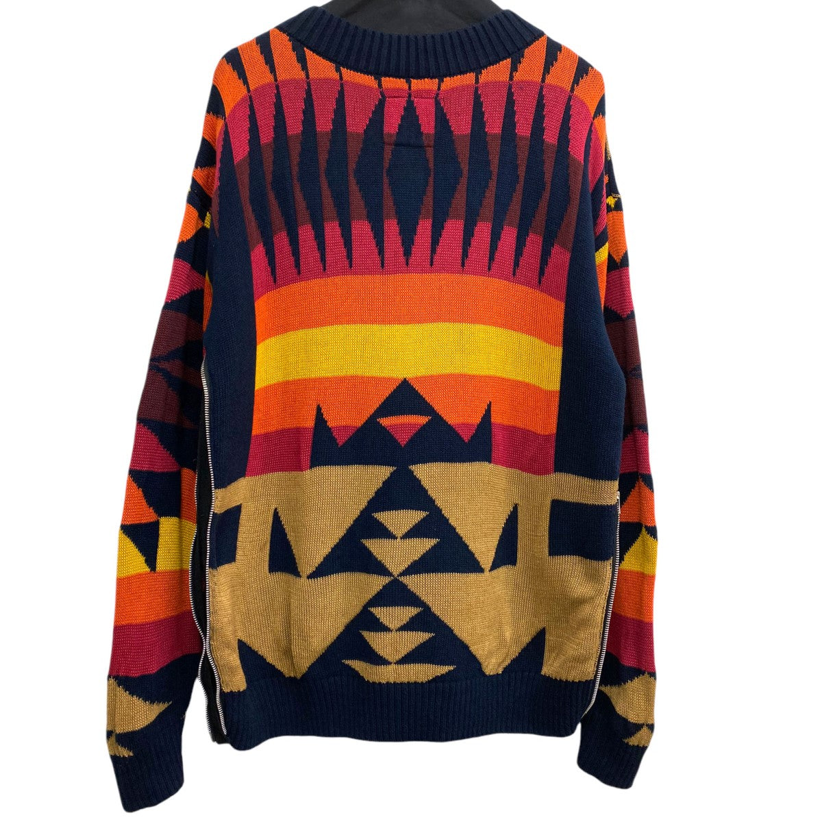 sacai PENDLETON 19AWPULLOVER SWEATER SIDE ZIPサイドジップデザインニットセーター 古着・中古-4枚目のアイテム画像
