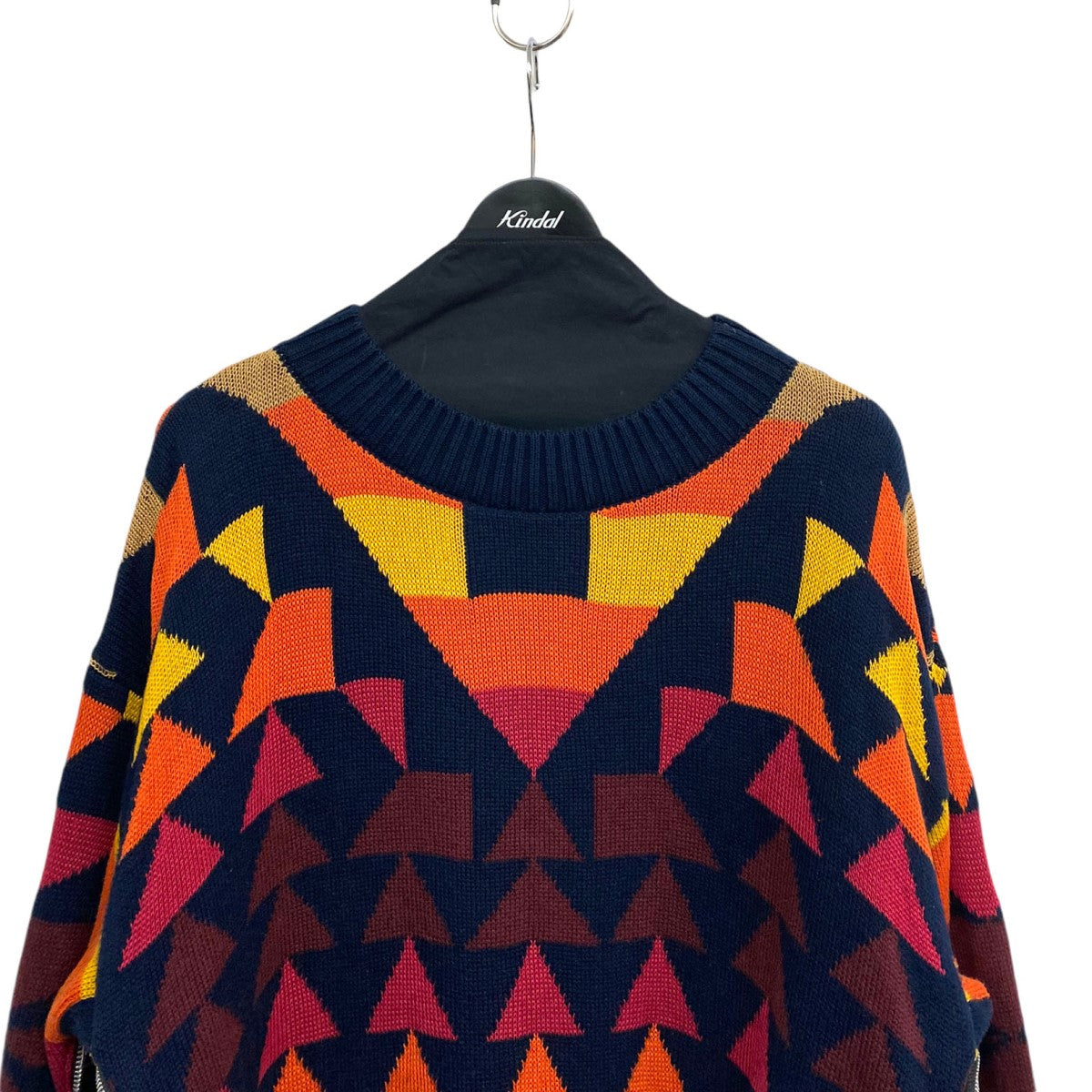 sacai PENDLETON 19AWPULLOVER SWEATER SIDE ZIPサイドジップデザインニットセーター 古着・中古-5枚目のアイテム画像