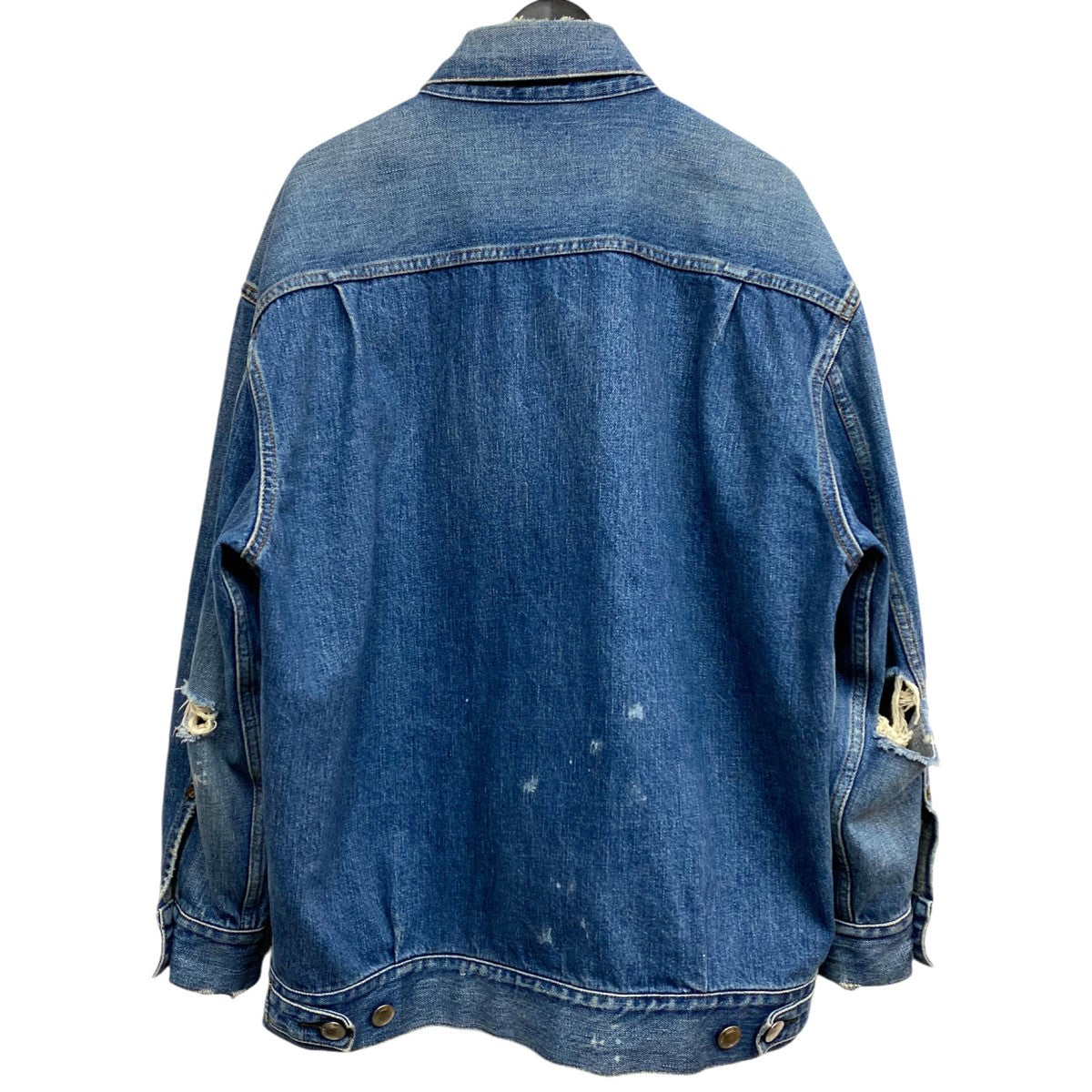 HYKE(ハイク) Denim Jacket TYPE2 BIG FIT USEDダメージ加工2nd オーバーサイズデニムジャケット インディゴ  サイズ 1(オーバーサイズ)｜【公式】カインドオルオンライン ブランド古着・中古通販【kindal】